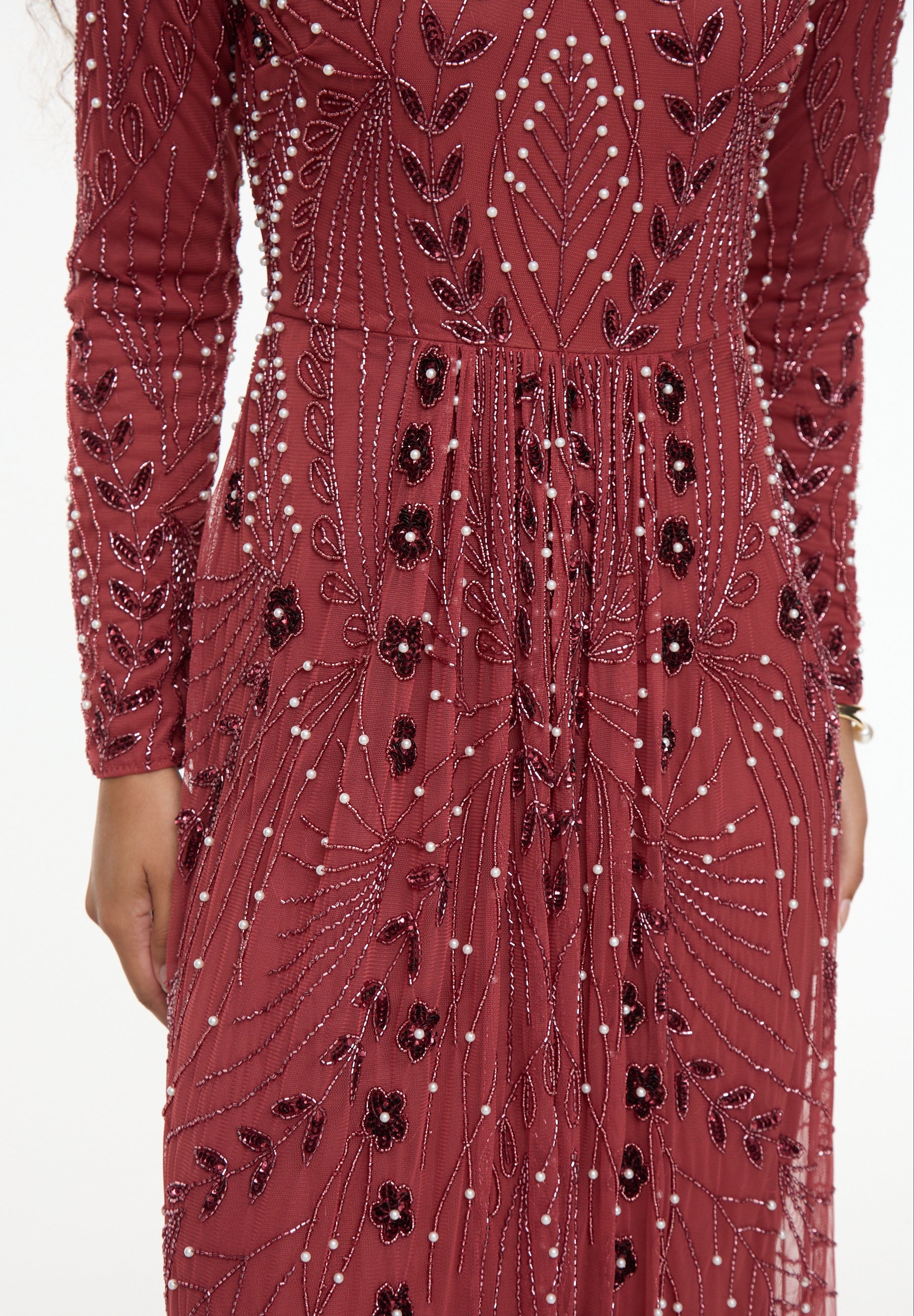 Reina Embellished Sequin Maxi Dress | MTZ250802