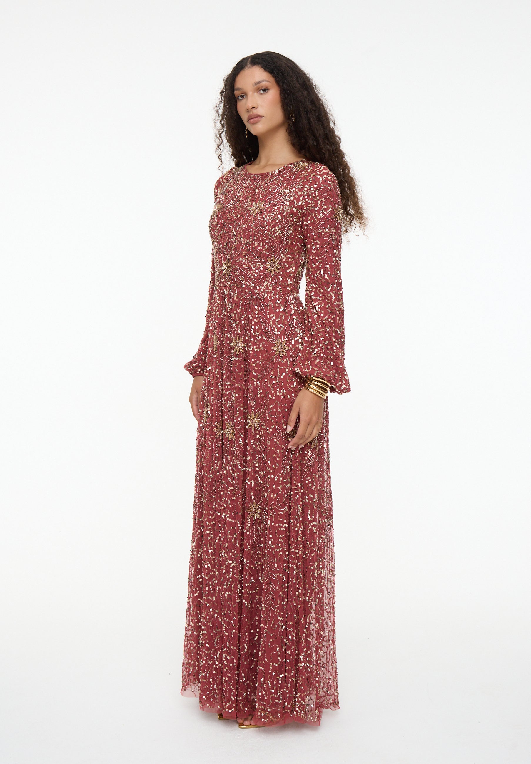 Luna Modest Sequin Maxi Dress | MTZ260905
