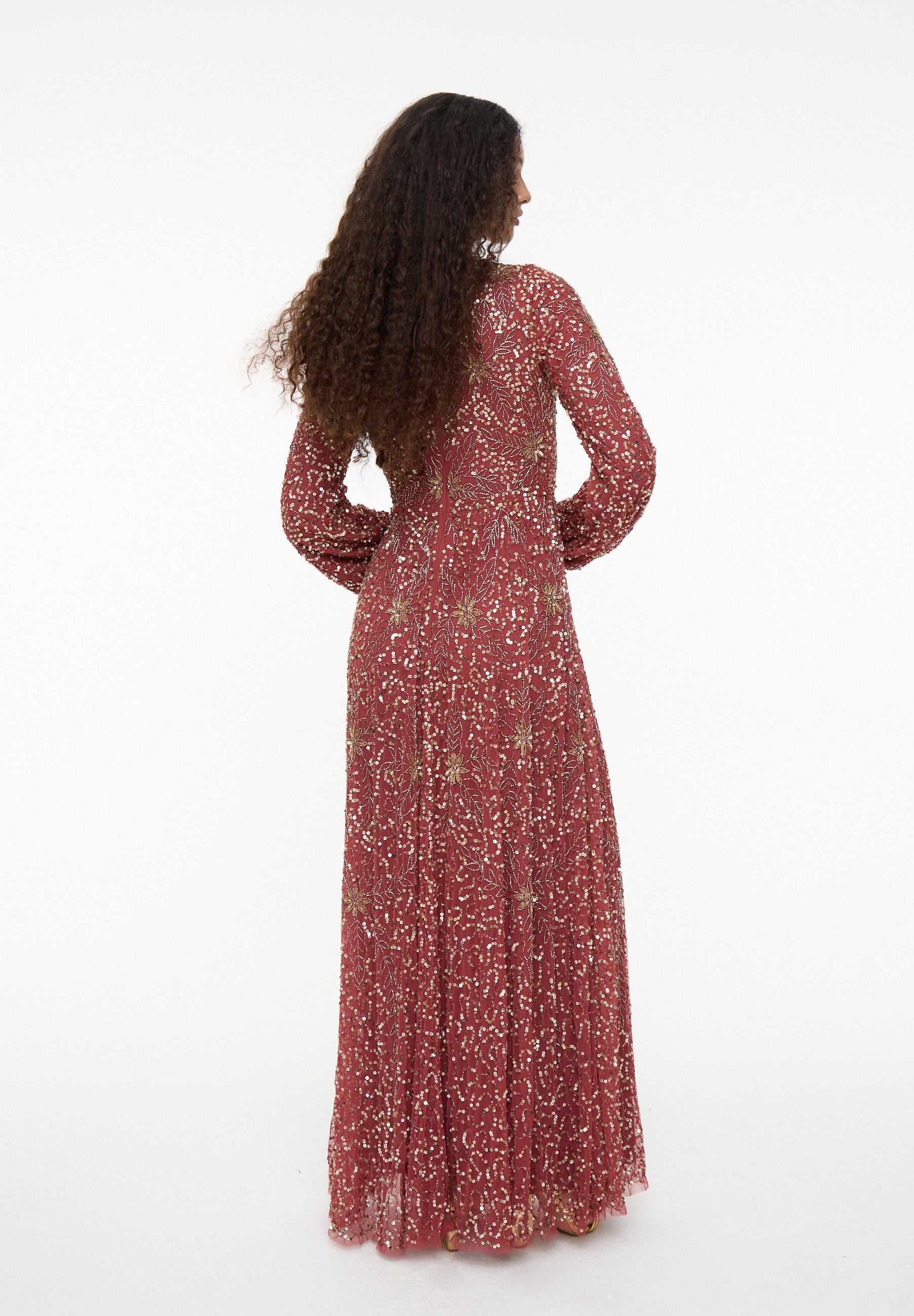 Luna Modest Sequin Maxi Dress | MTZ260905
