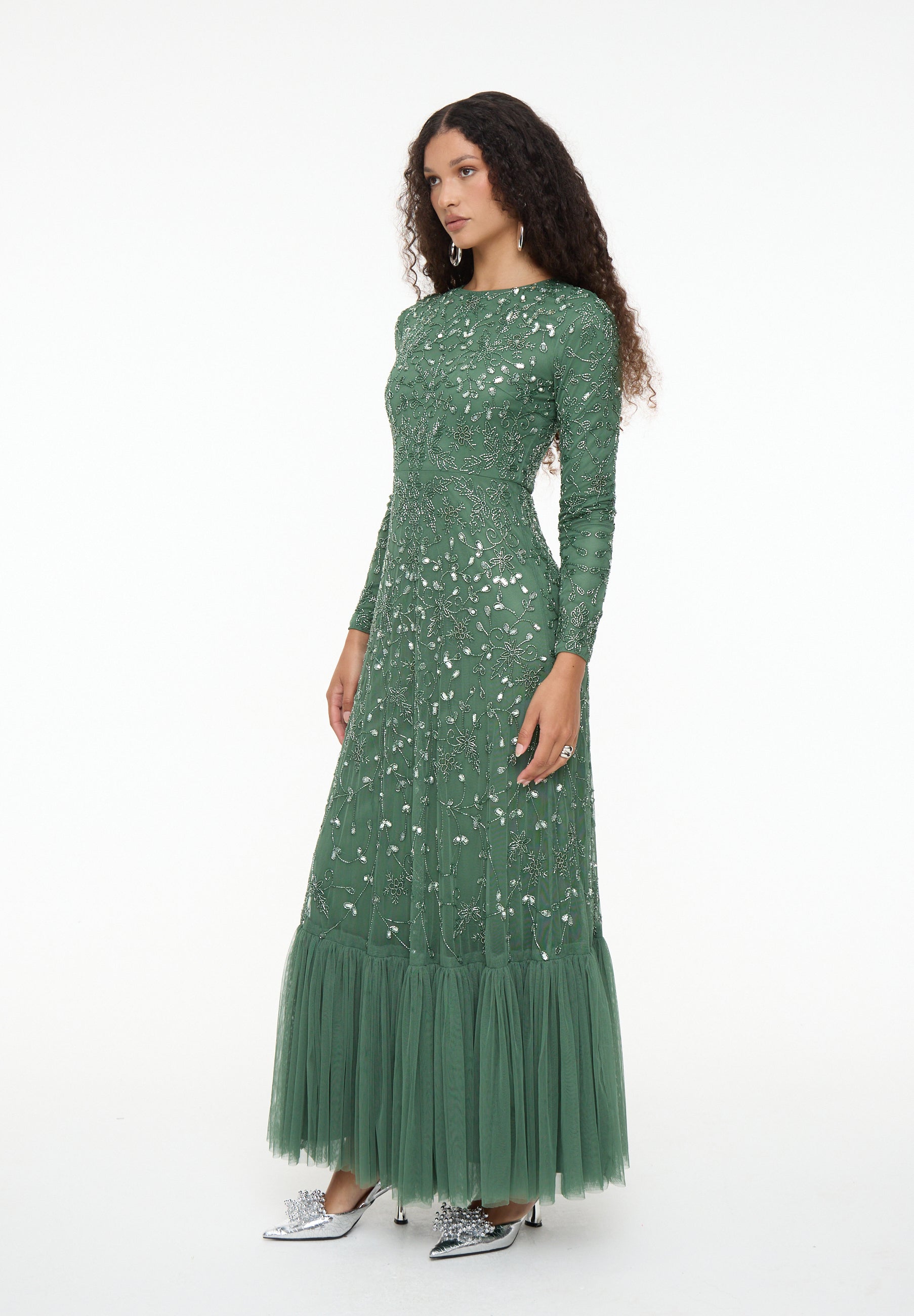 Olga Embellished Sequin Maxi Dress | MTZ250809