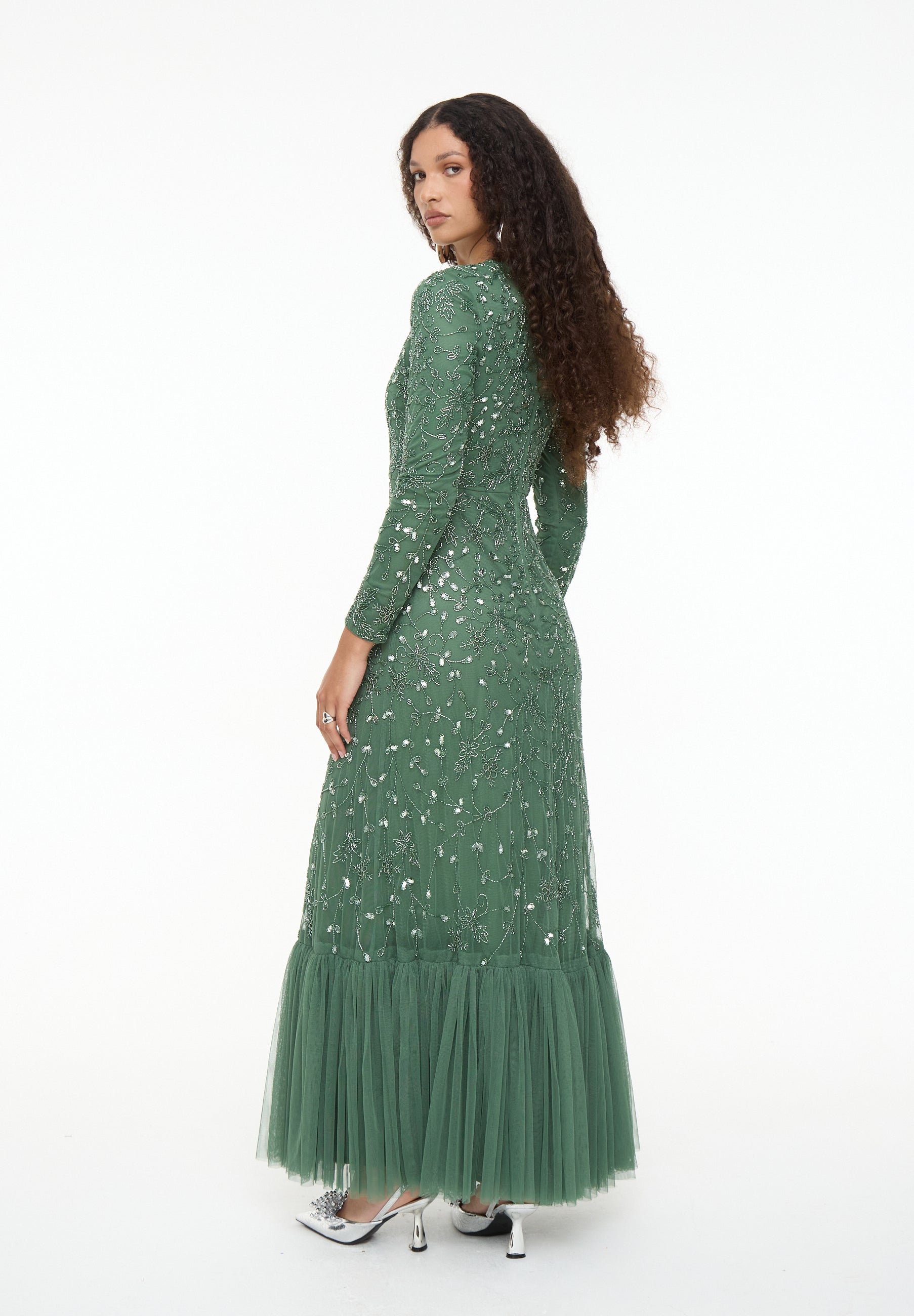 Olga Embellished Sequin Maxi Dress | MTZ250809