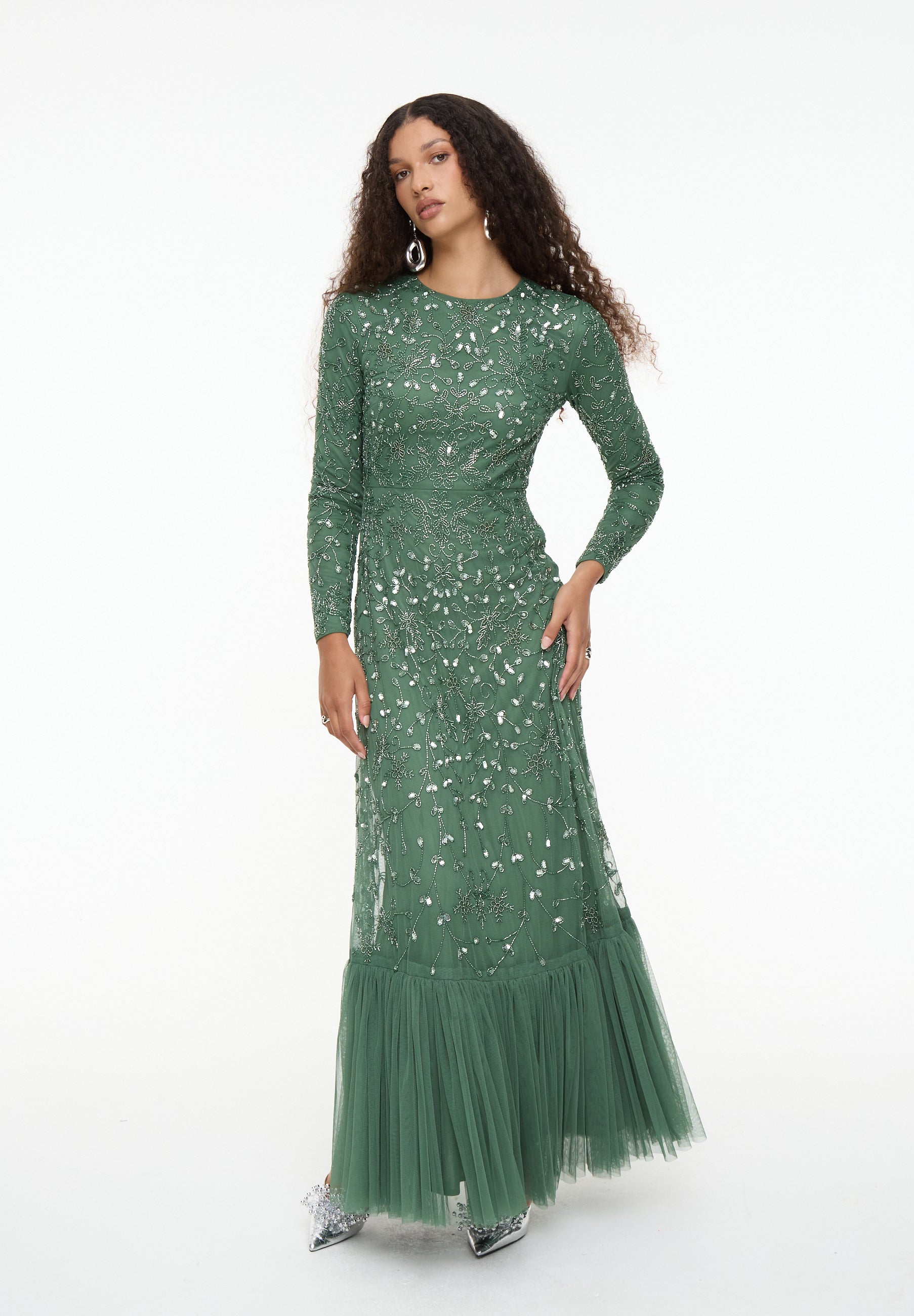 Olga Embellished Sequin Maxi Dress | MTZ250809