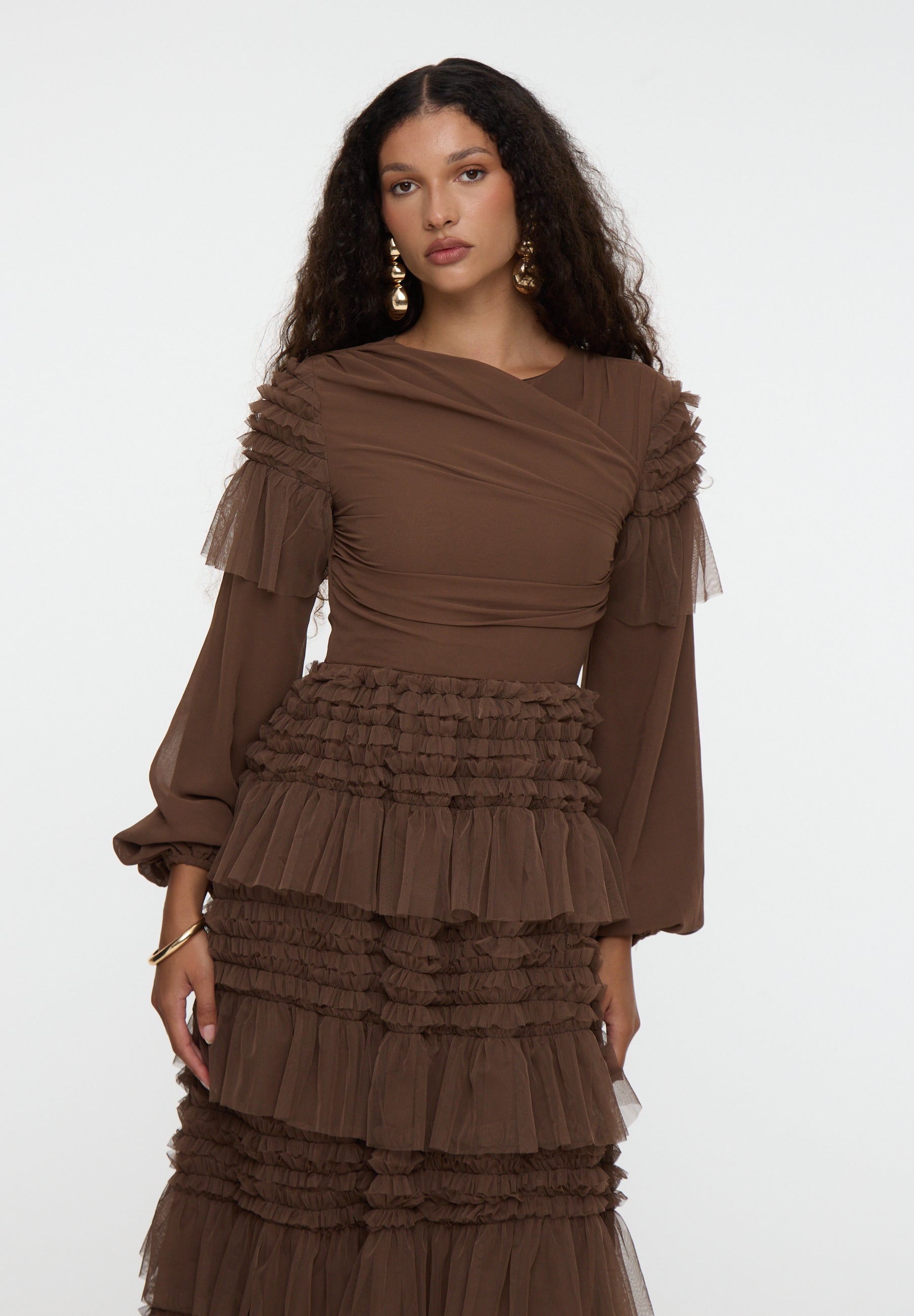 Naia Modest Chiffon Maxi Dress | MTZ250122