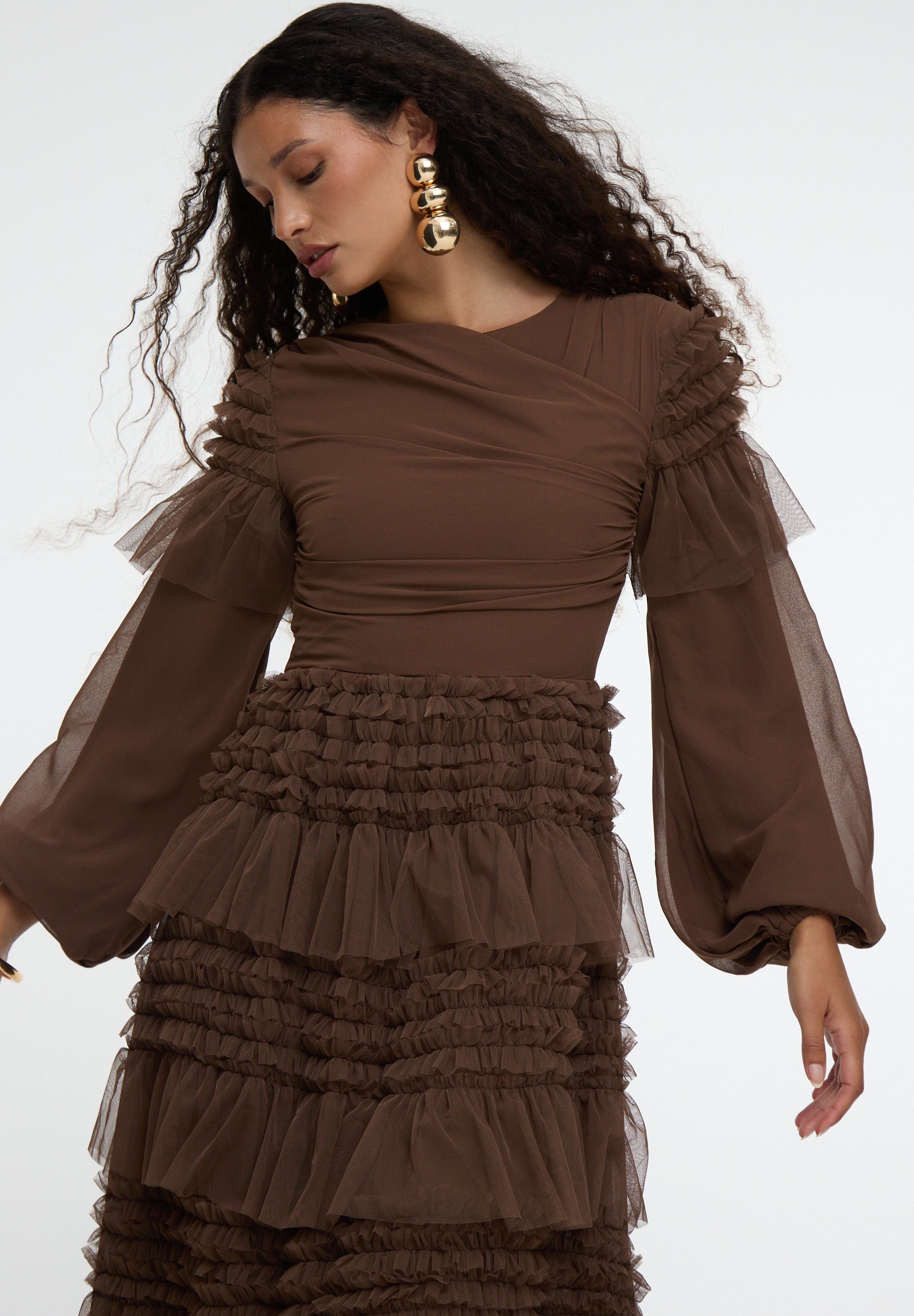 Naia Modest Chiffon Maxi Dress | MTZ250122