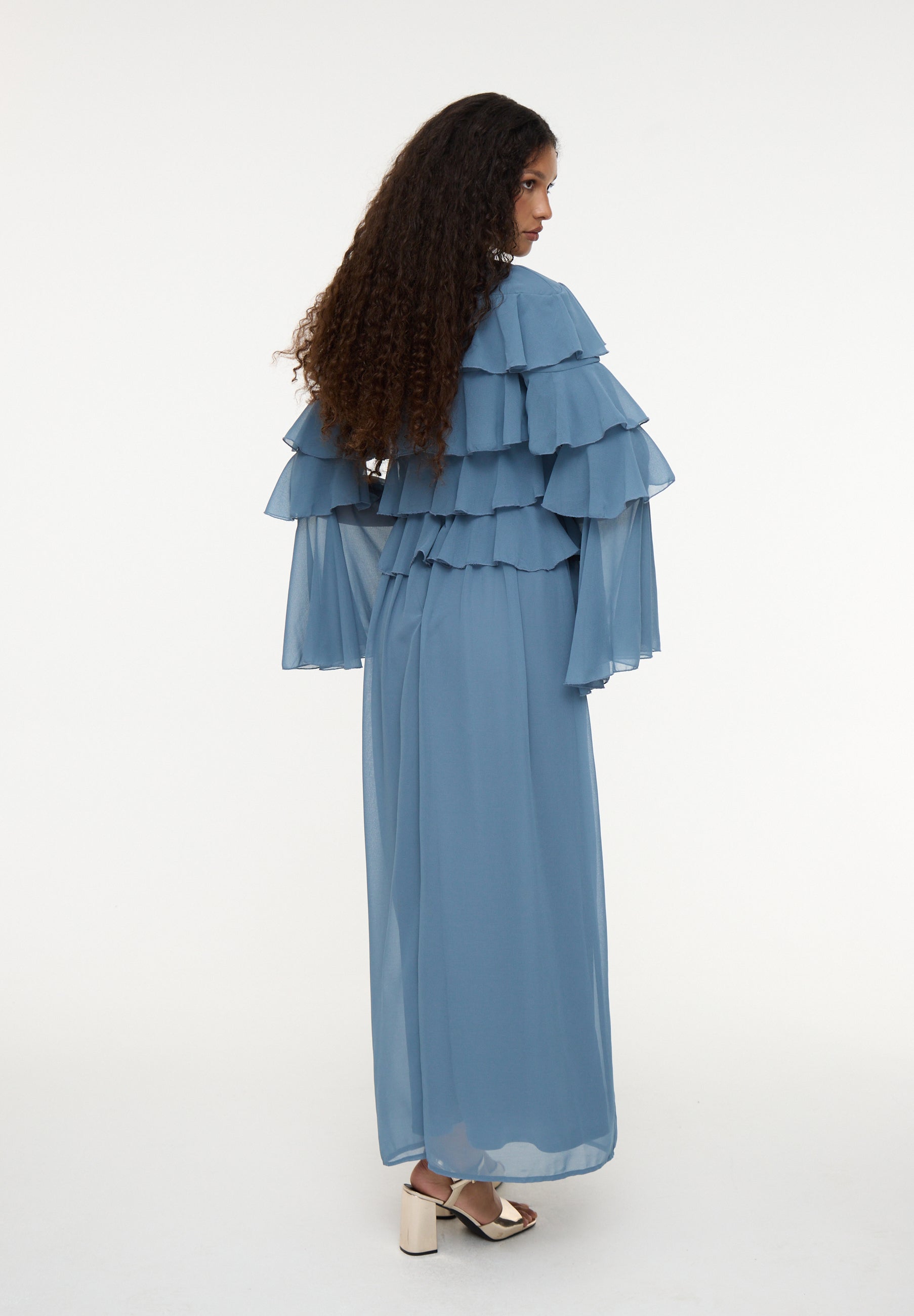 Noora Modest Ruffle Maxi Dress | MTZ250125