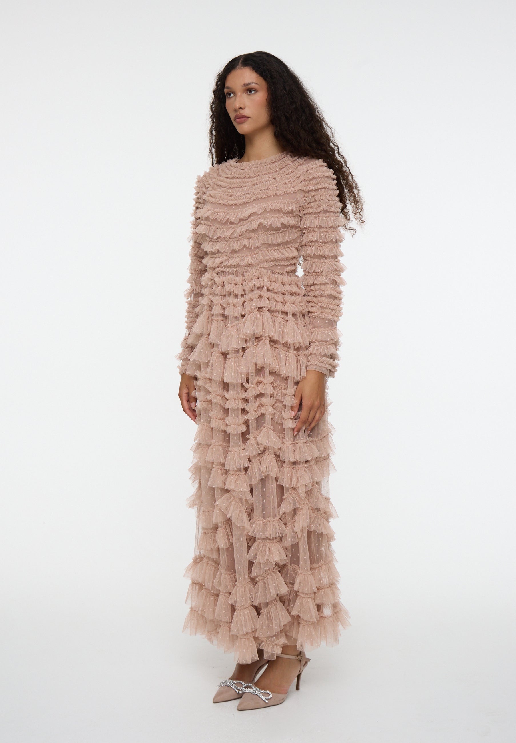 Ava Modest Ruffle Maxi Dress | MTZ250113