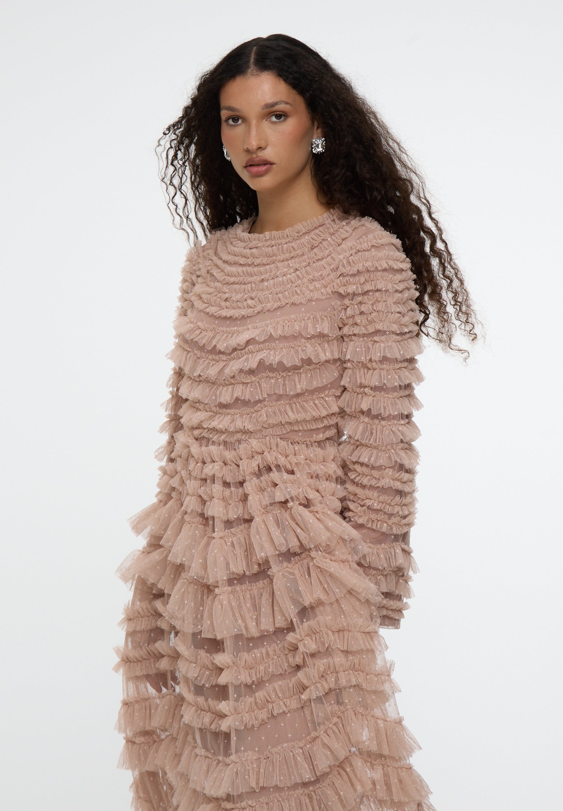 Ava Modest Ruffle Maxi Dress | MTZ250113