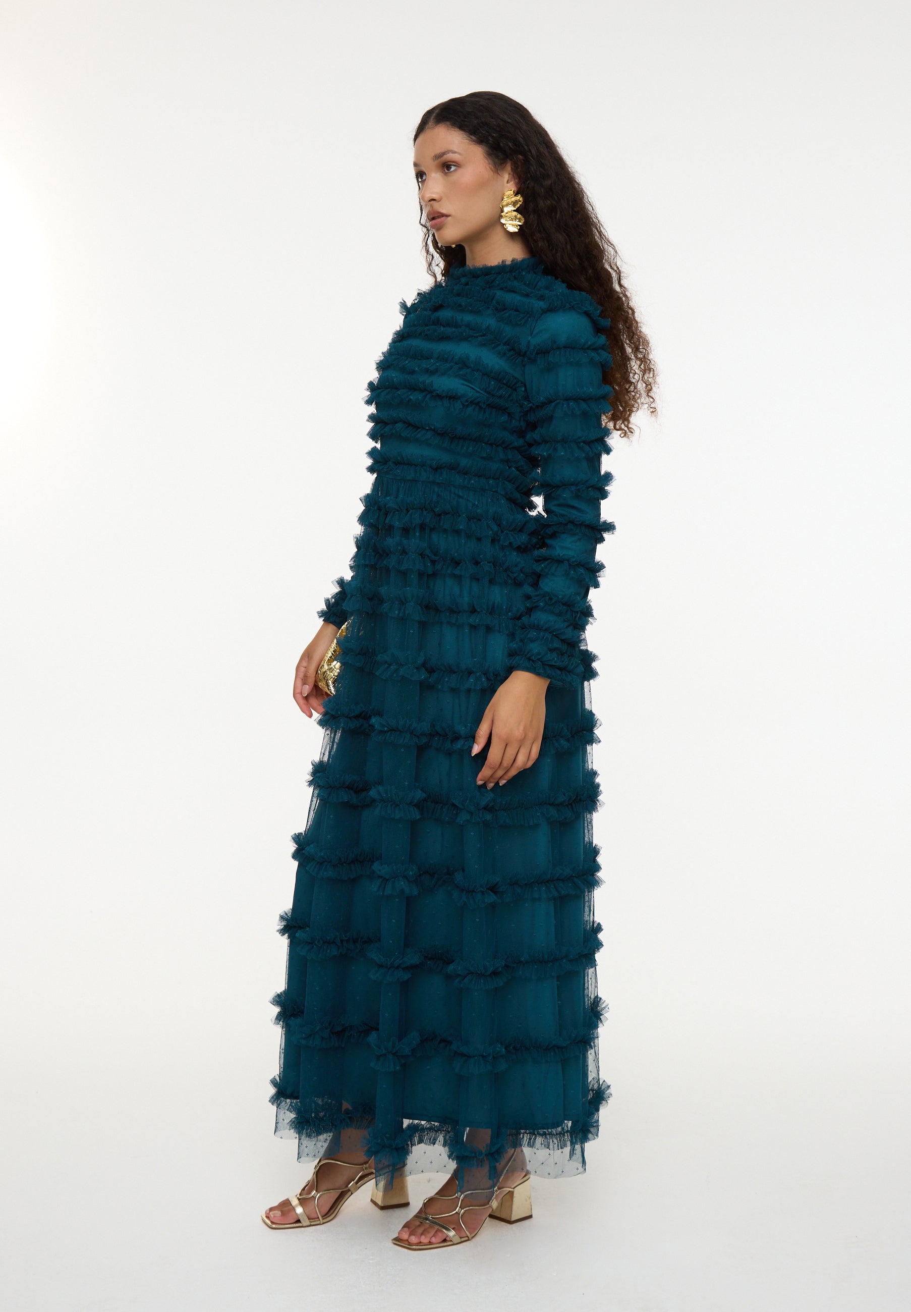 Leyla Modest Ruffle Maxi Dress | MTZ250115