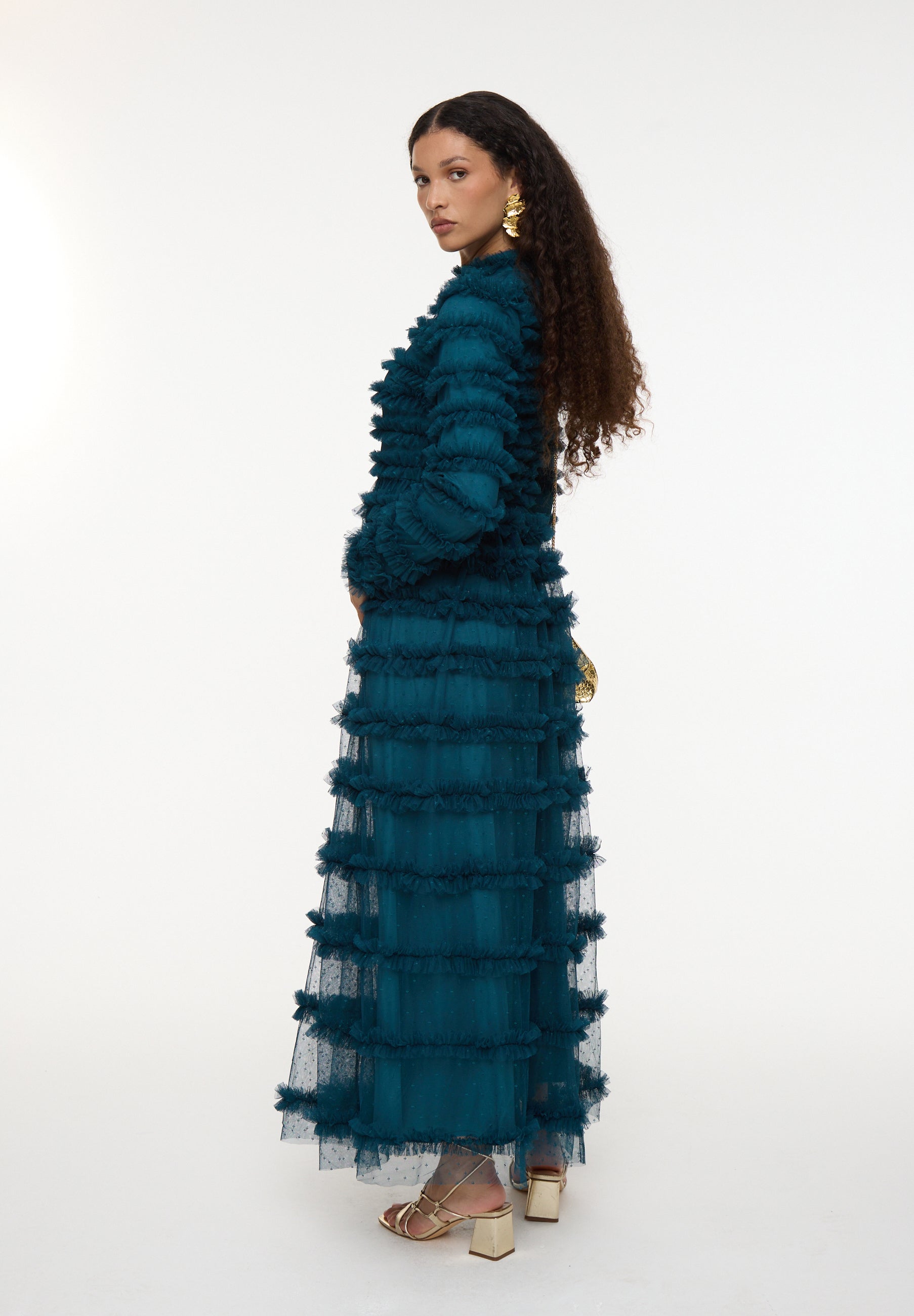Leyla Modest Ruffle Maxi Dress | MTZ250115
