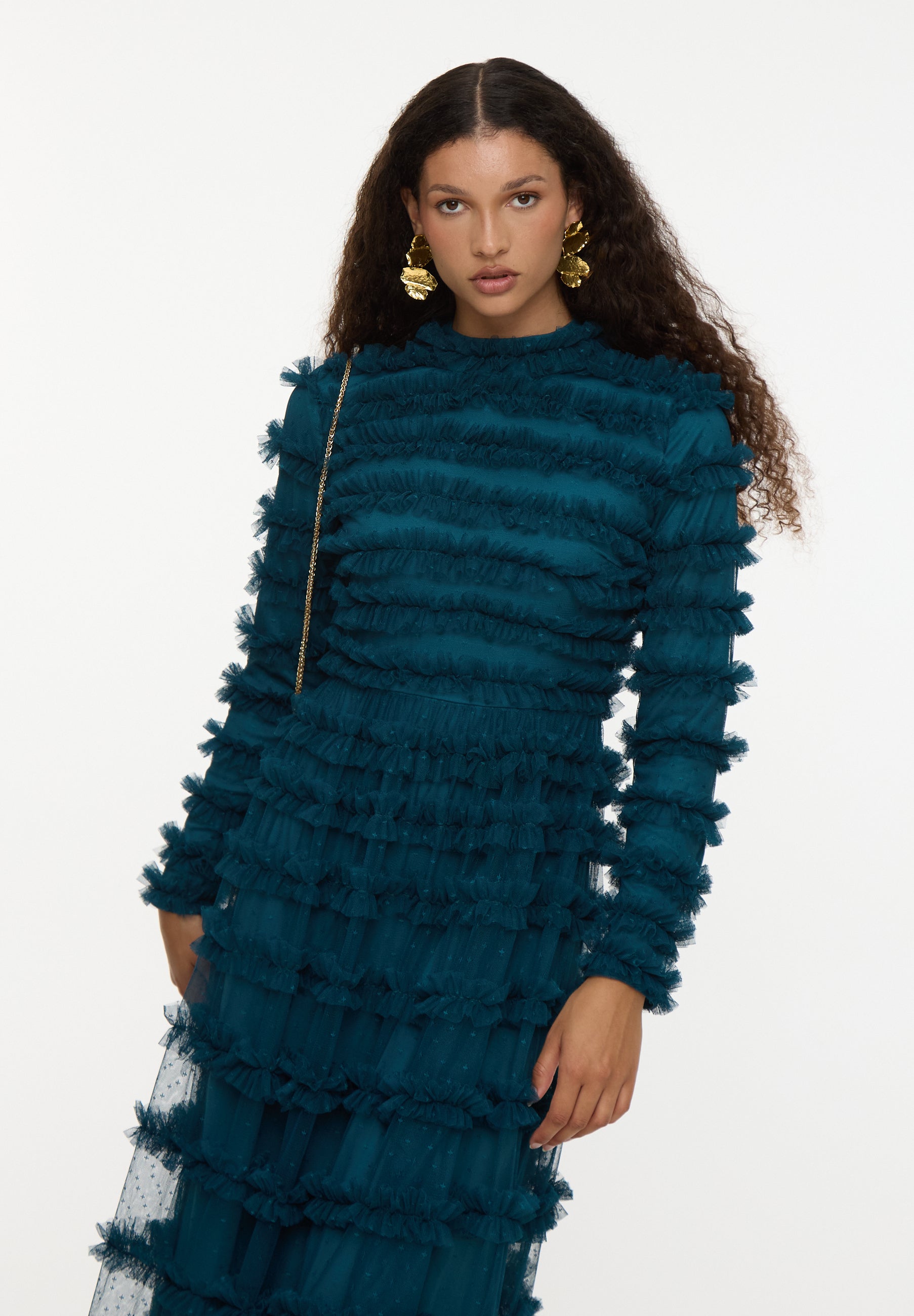 Leyla Modest Ruffle Maxi Dress | MTZ250115
