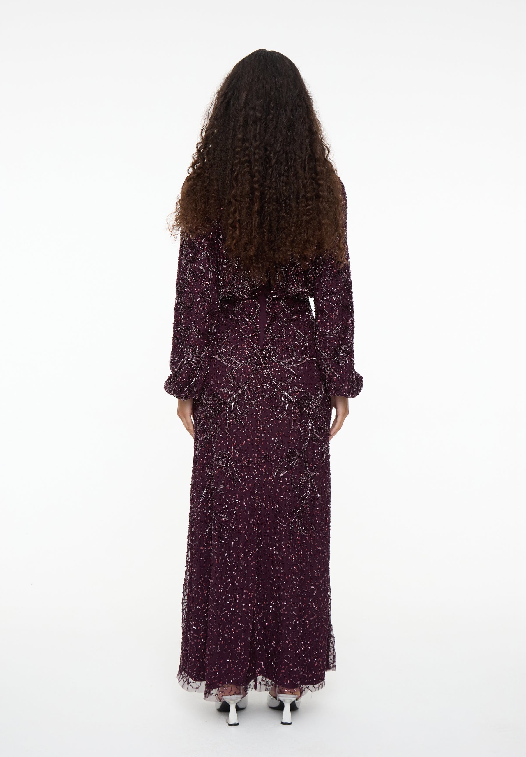 Elara Modest Sequin Maxi Dress | MTZ260906
