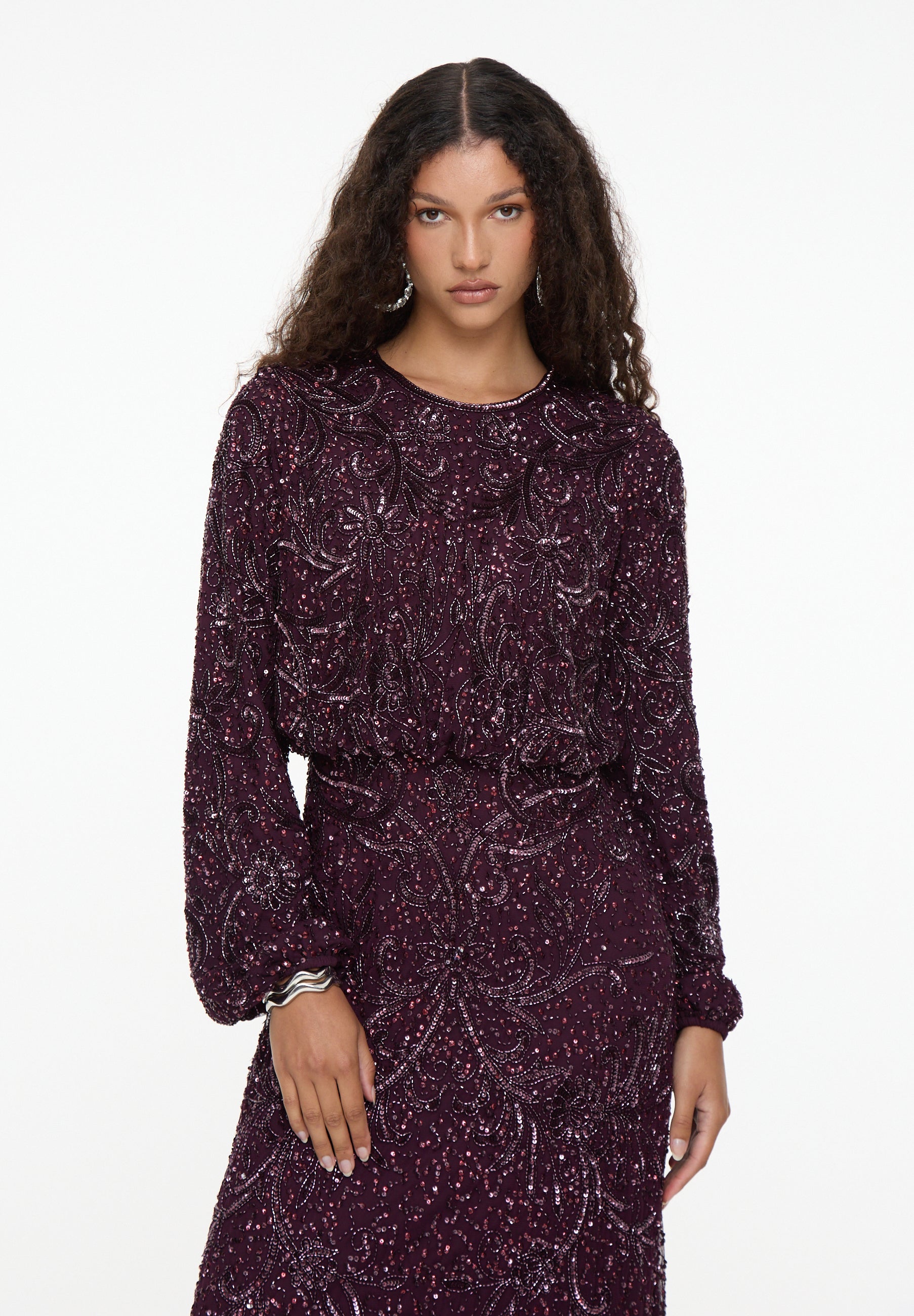 beautiful escape sequin maxi dress - mauve Beautiful Escape Sequin Maxi Dress - Mauve