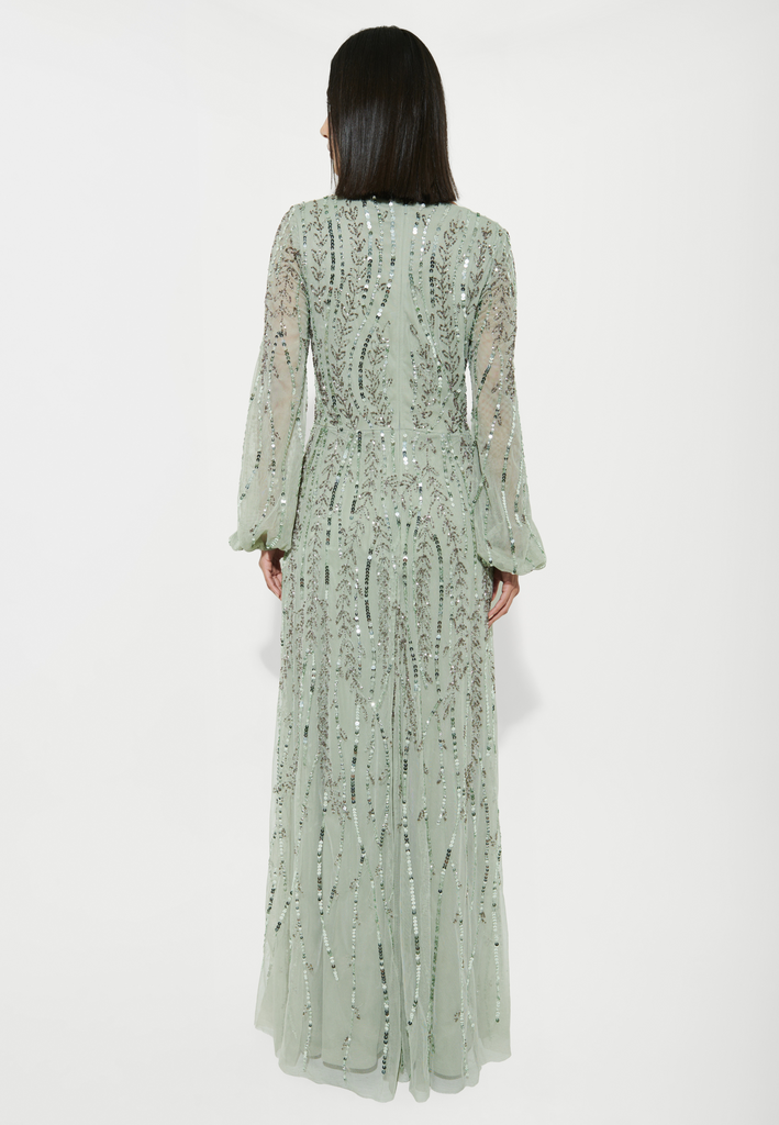 JANA MODEST EMBELLISHED SEQUIN DRESS