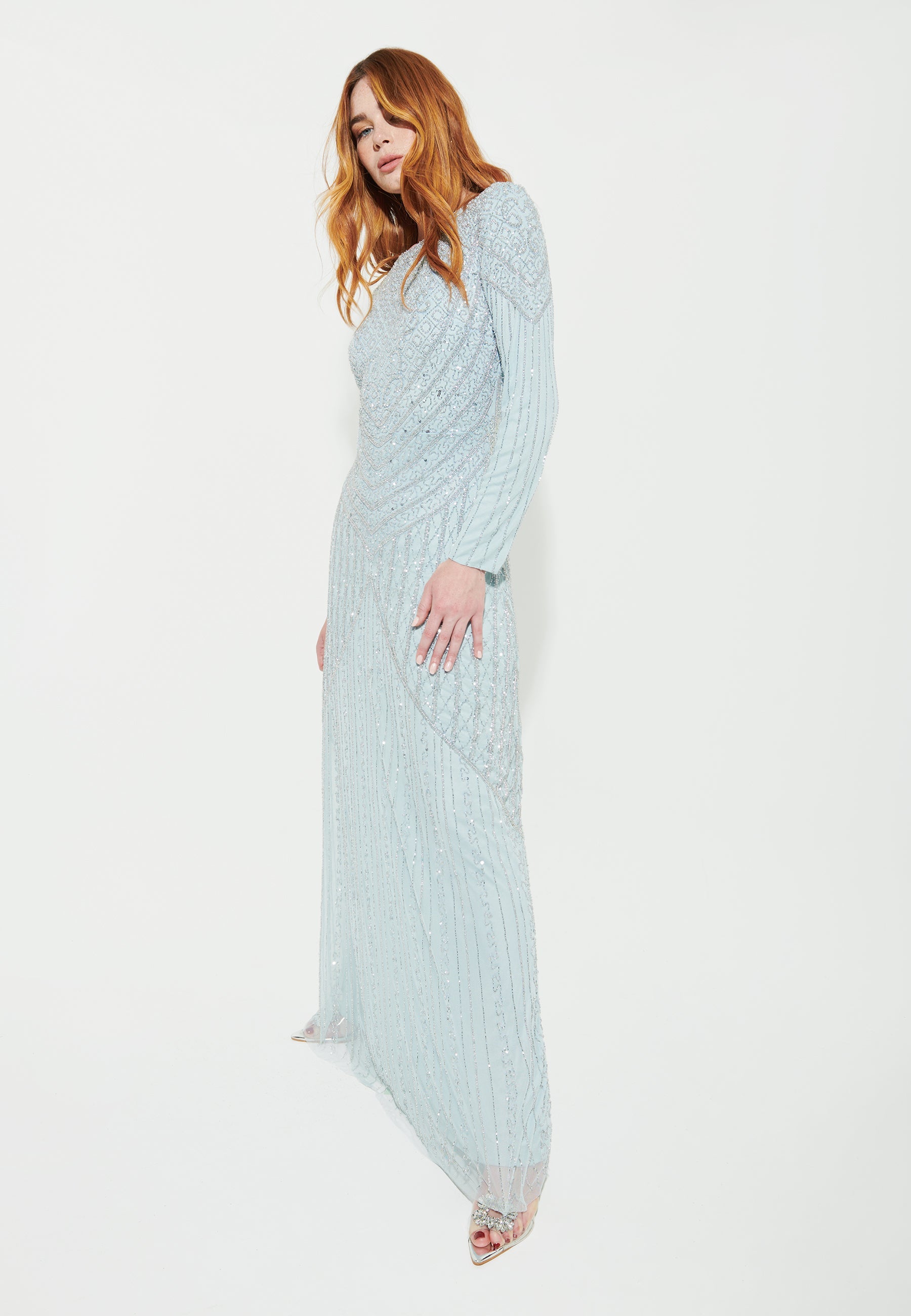 Leen Embellished Sequin Maxi Dress | MTZ240201