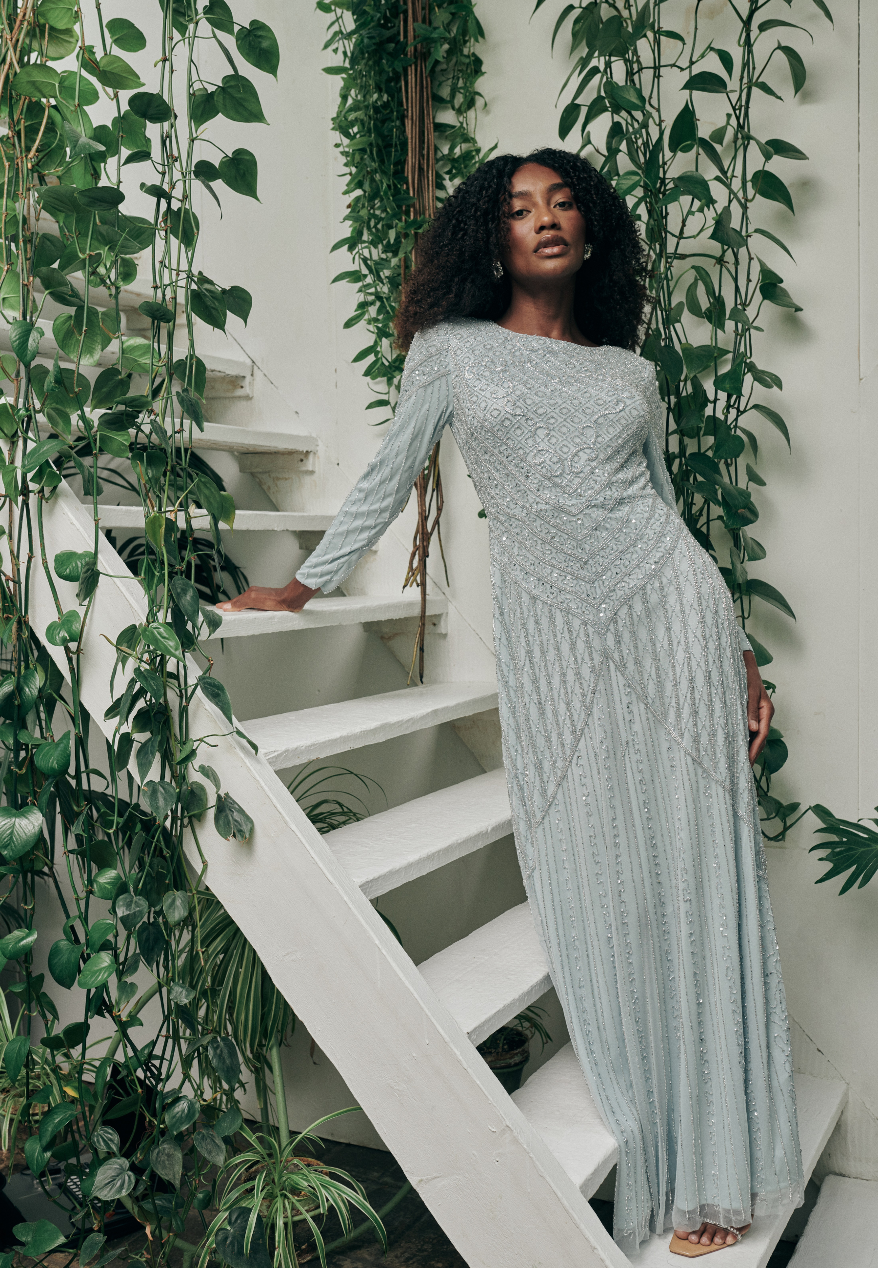 Leen Embellished Sequin Maxi Dress | MTZ240201