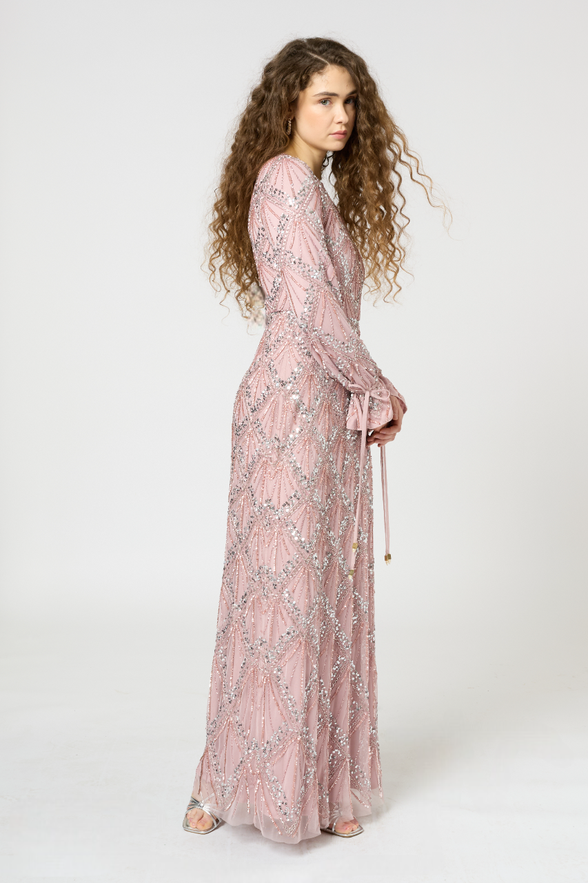 Heidi Modest Embellished Sequin Maxi Dress | MTZ250410 MARYISA Heidi Modest Embellished Sequin Maxi Dress | MTZ250410 MARYISA