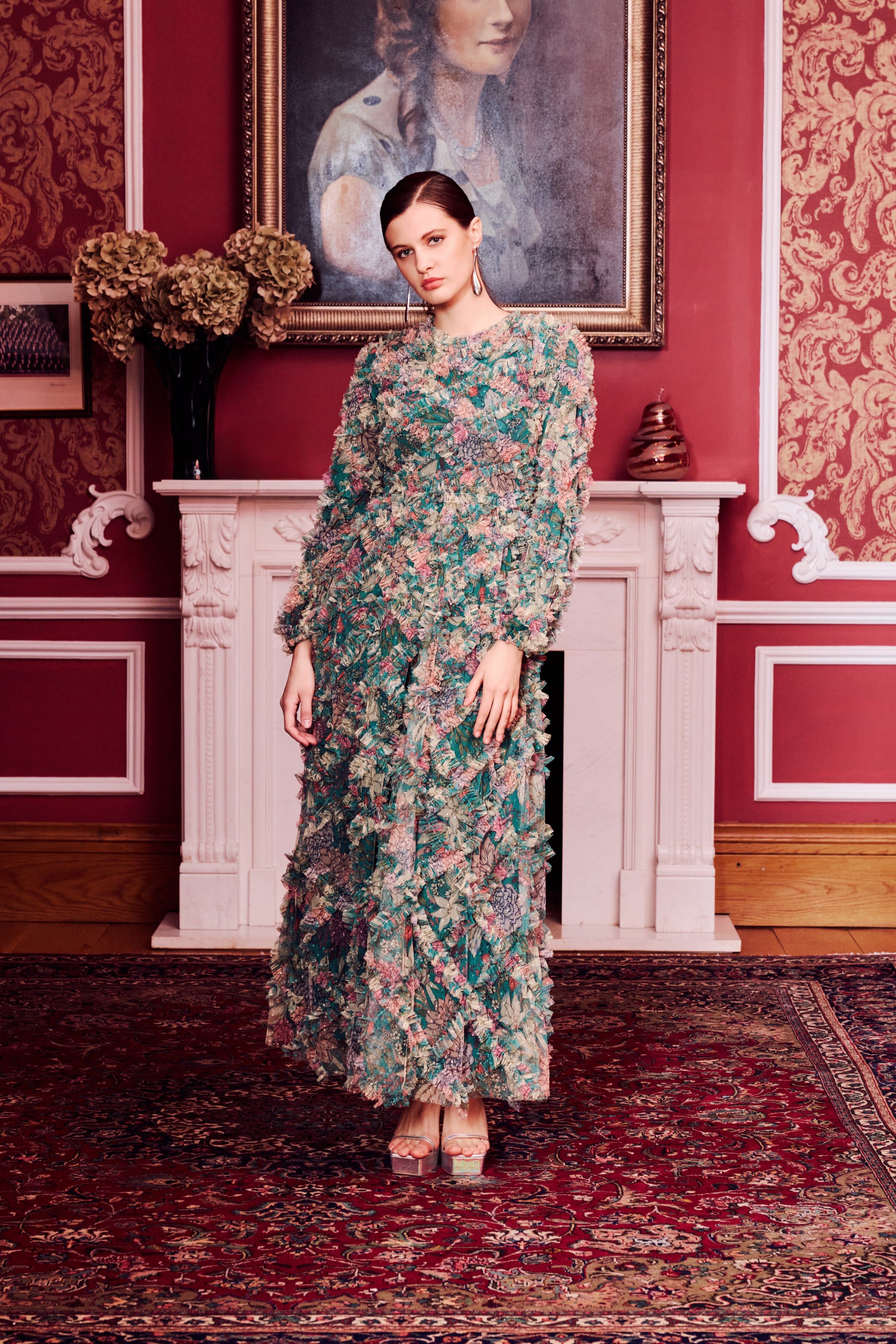 Maia Modest Ruffle Maxi Dress | MTZ260217