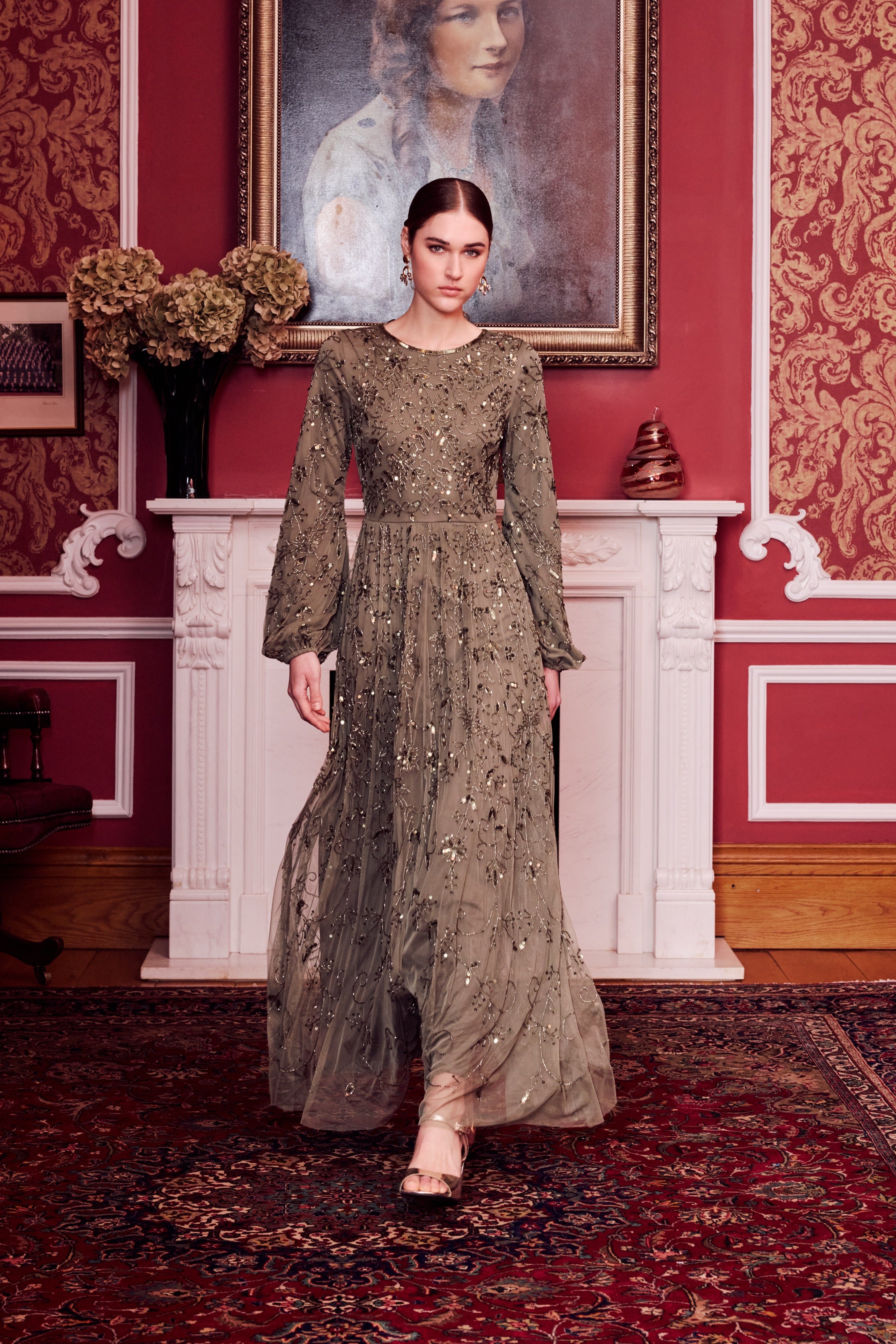 Nezha Modest Sequin Maxi Dress | MTZ260107