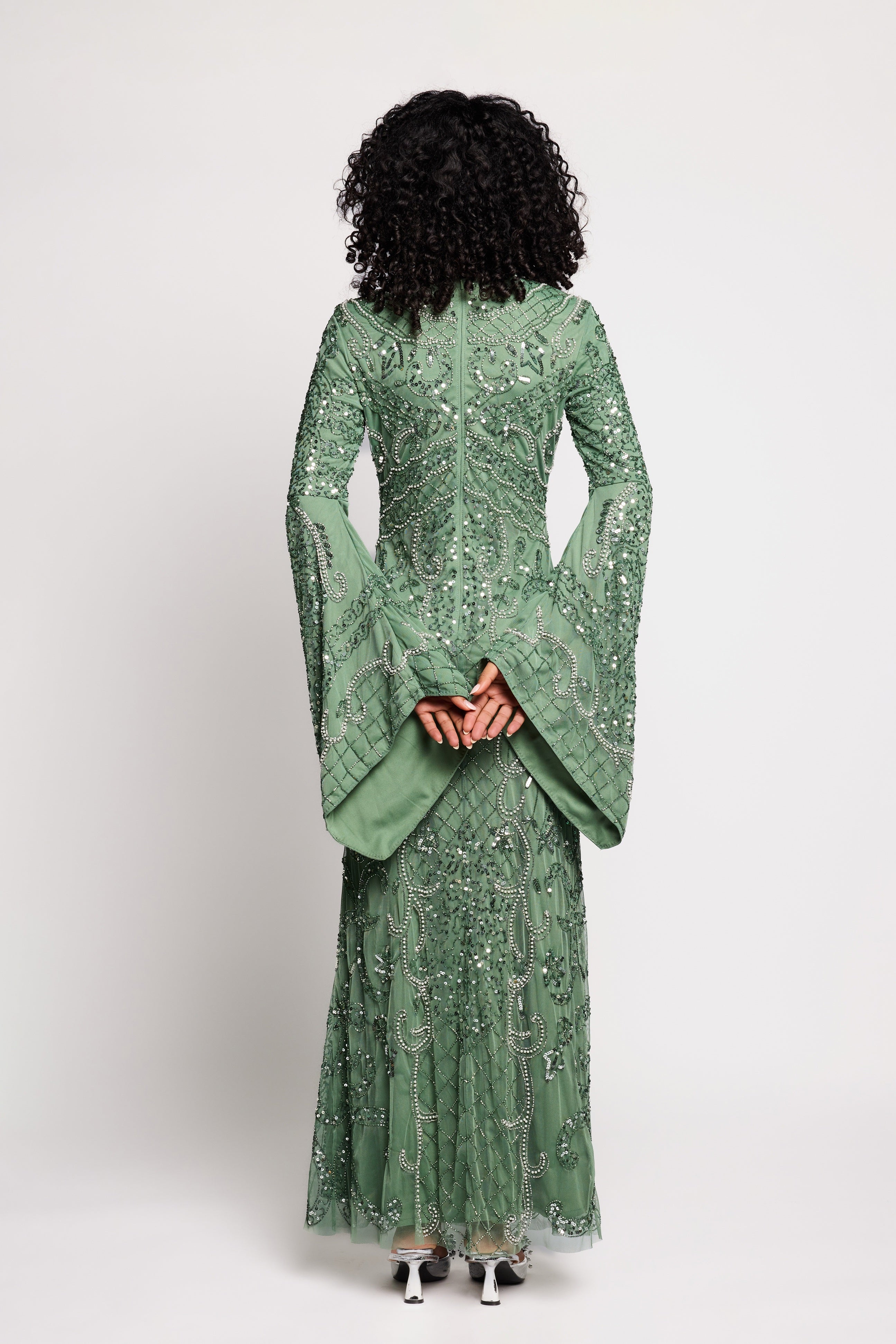 Kamel Modest Sequin Maxi Dress | MTZ260109