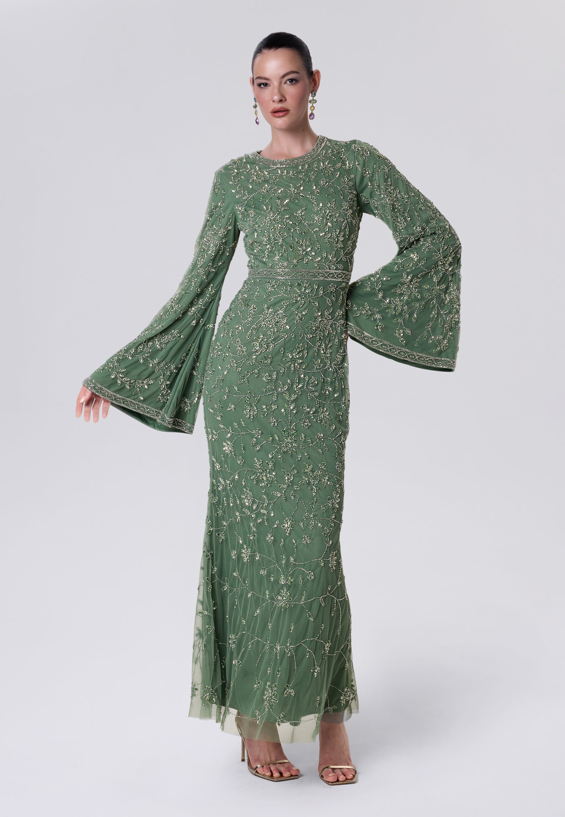 Nefer Modest Sequin Maxi Dress | MTZ260604