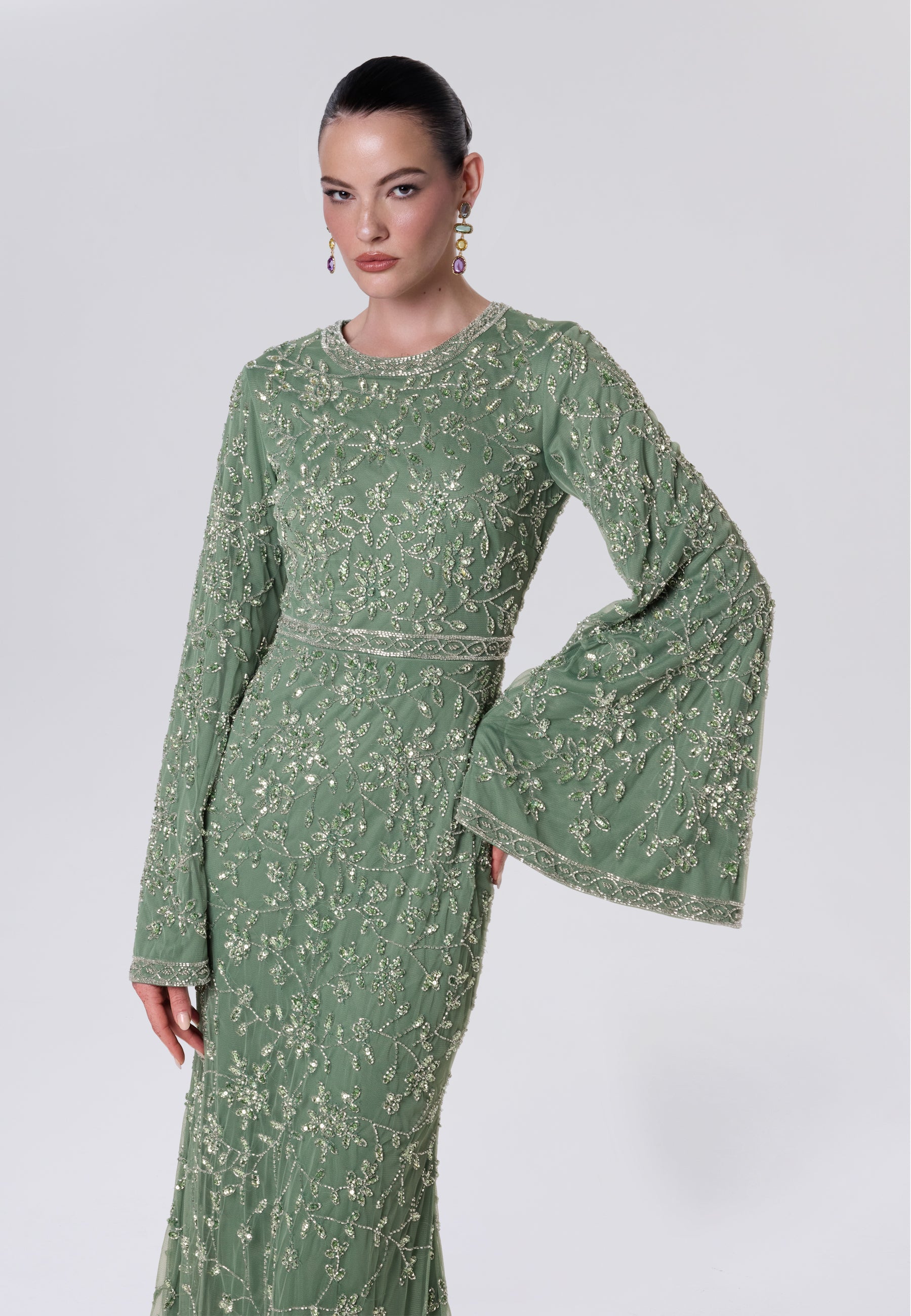 Nefer Modest Sequin Maxi Dress | MTZ260604