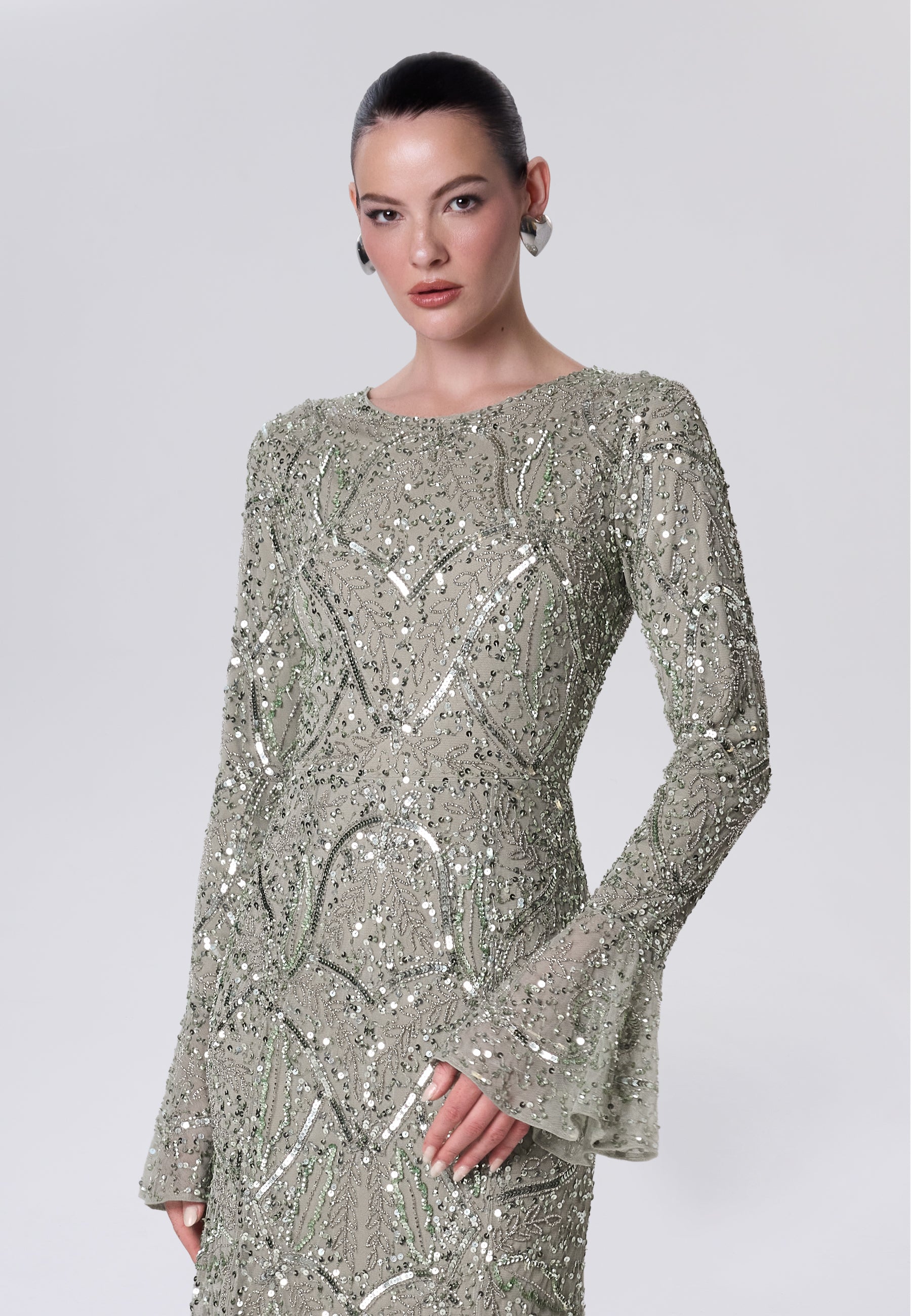 Dalia Modest Sequin Maxi Dress | MTZ260602