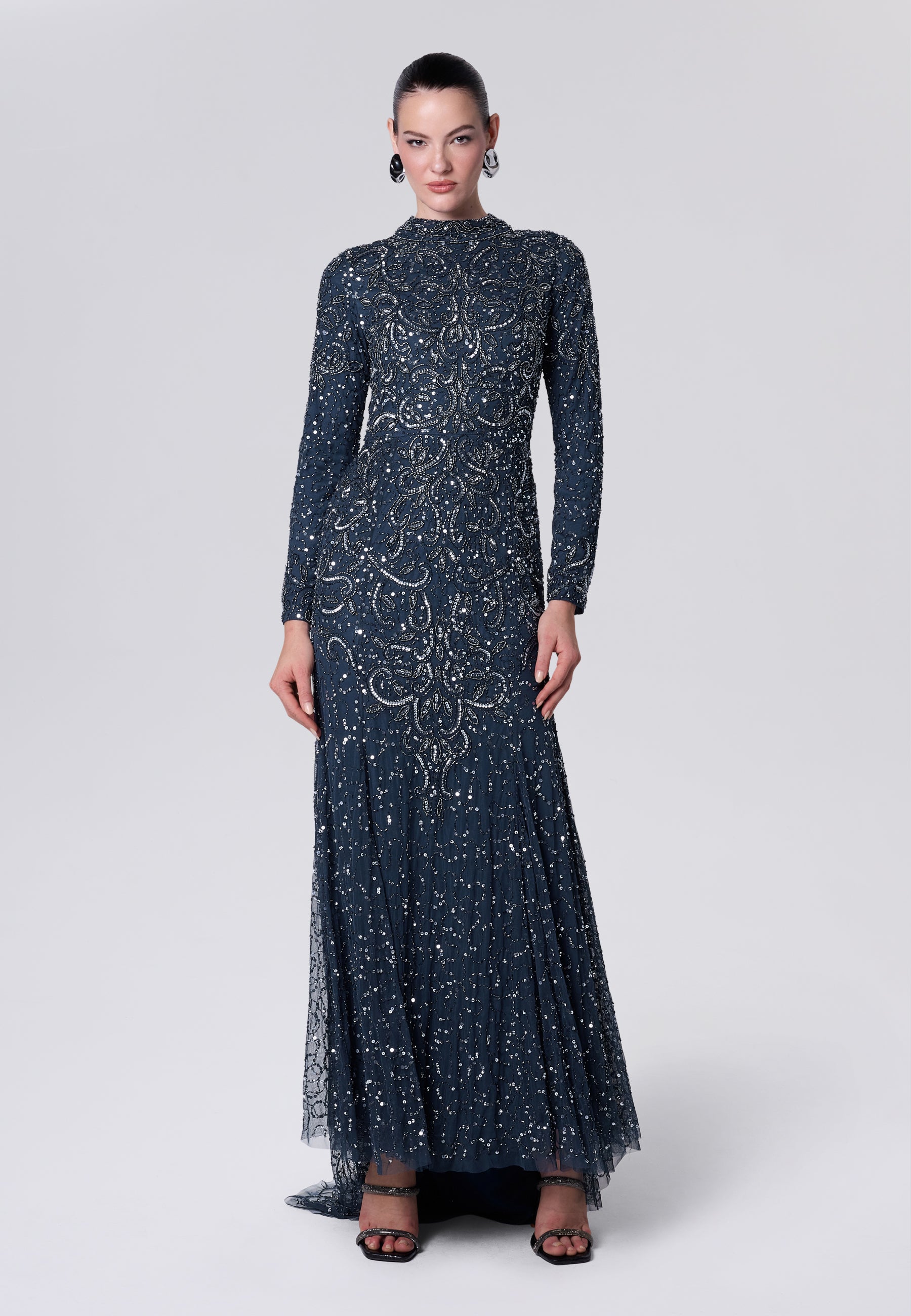 Mandisa Modest Sequin Maxi Dress | MTZ260813