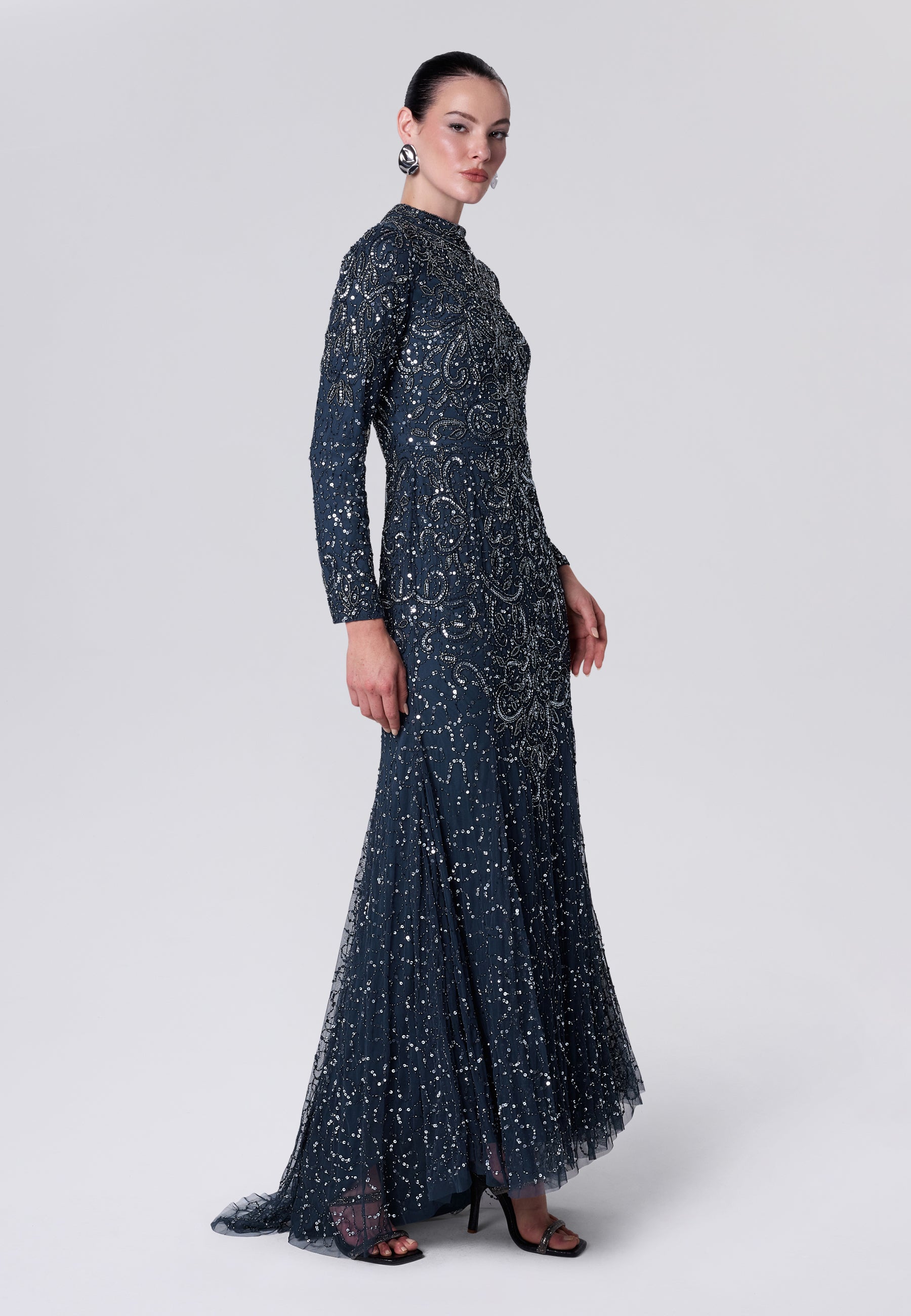 Mandisa Modest Sequin Maxi Dress | MTZ260813