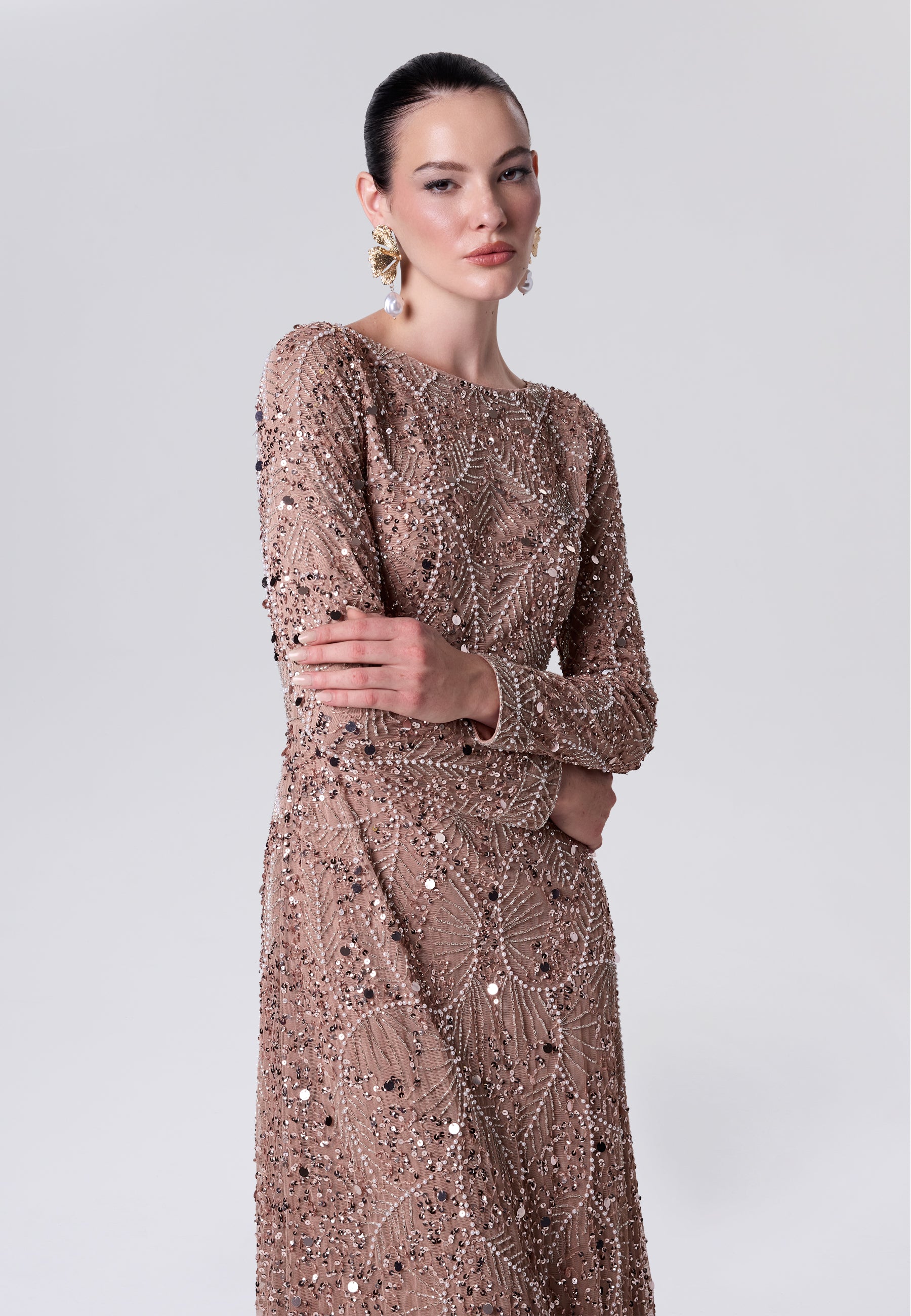 Selma Modest Sequin Maxi Dress | MTZ260606