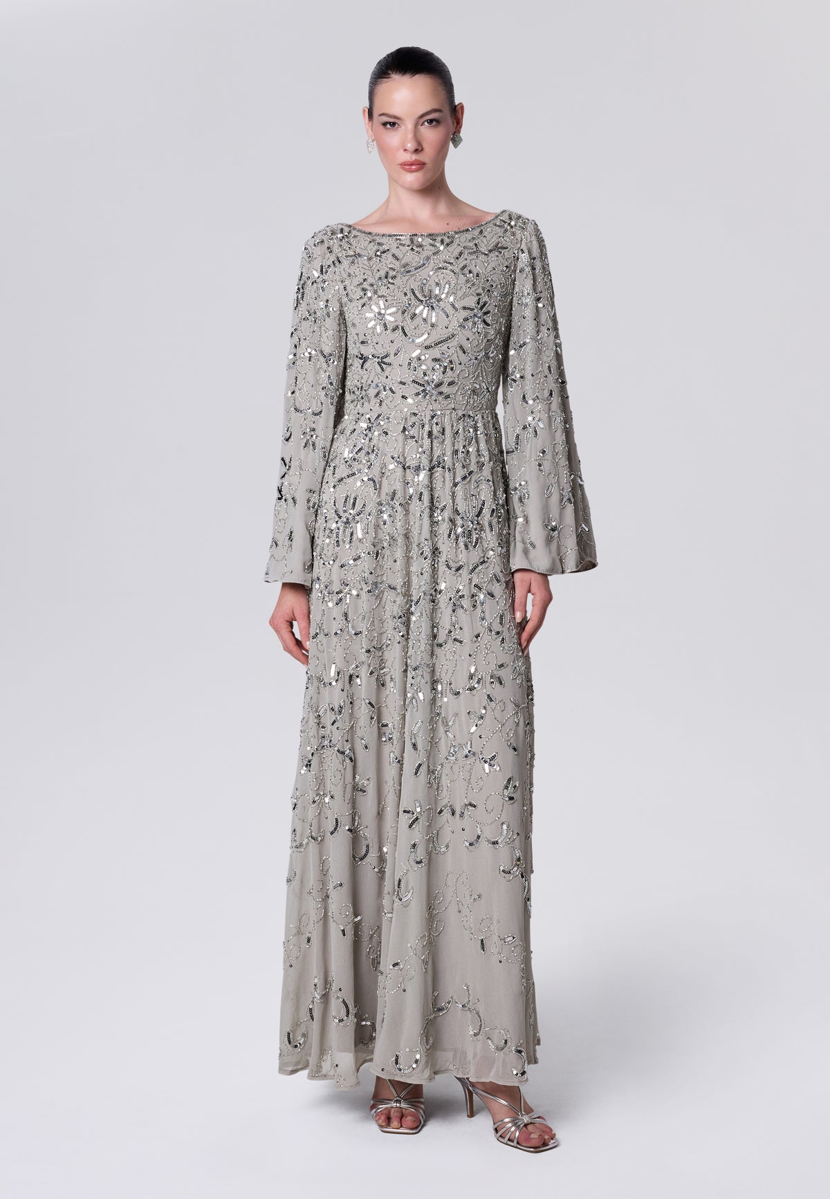 Gazbia Modest Sequin Maxi Dress | MTZ260614