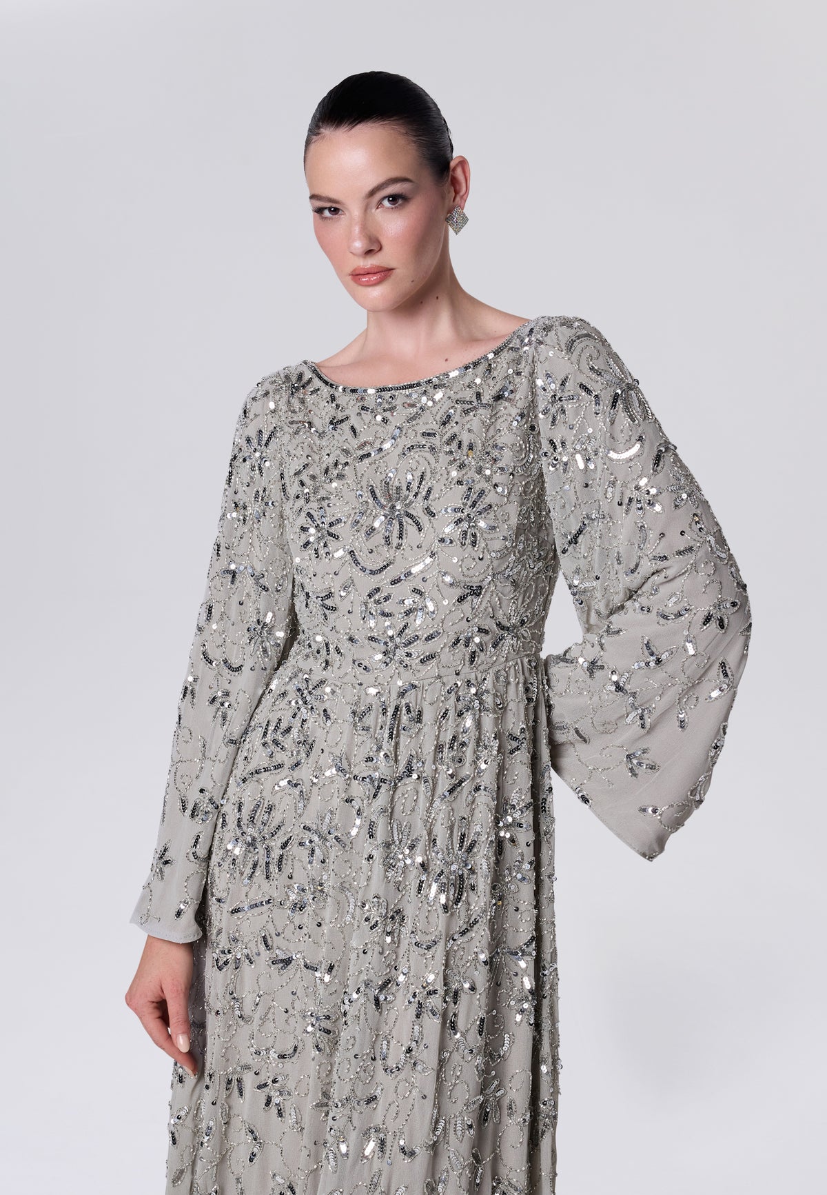 Gazbia Modest Sequin Maxi Dress | MTZ260614