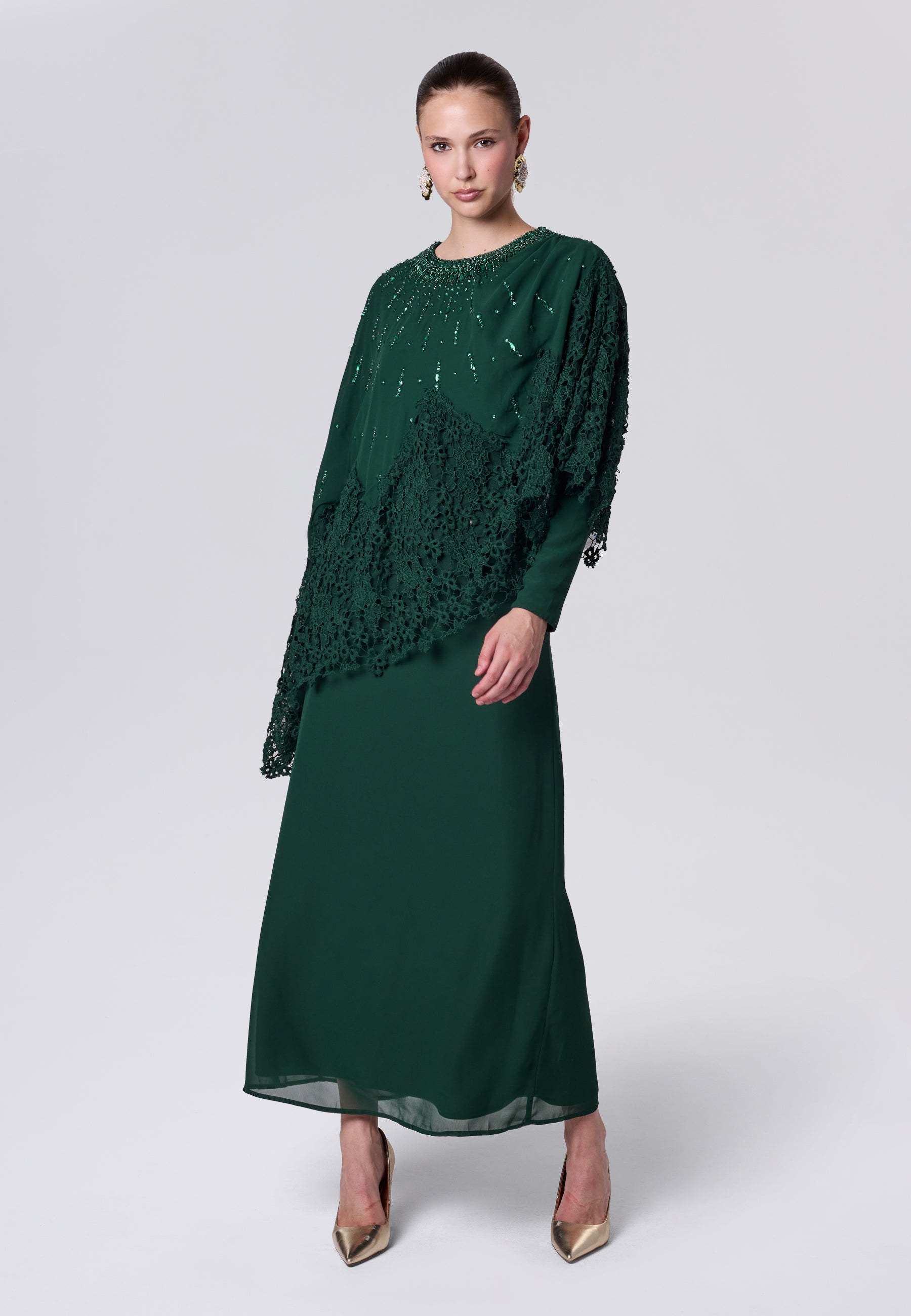 Tahany Modest Sequin Maxi Dress | P260204
