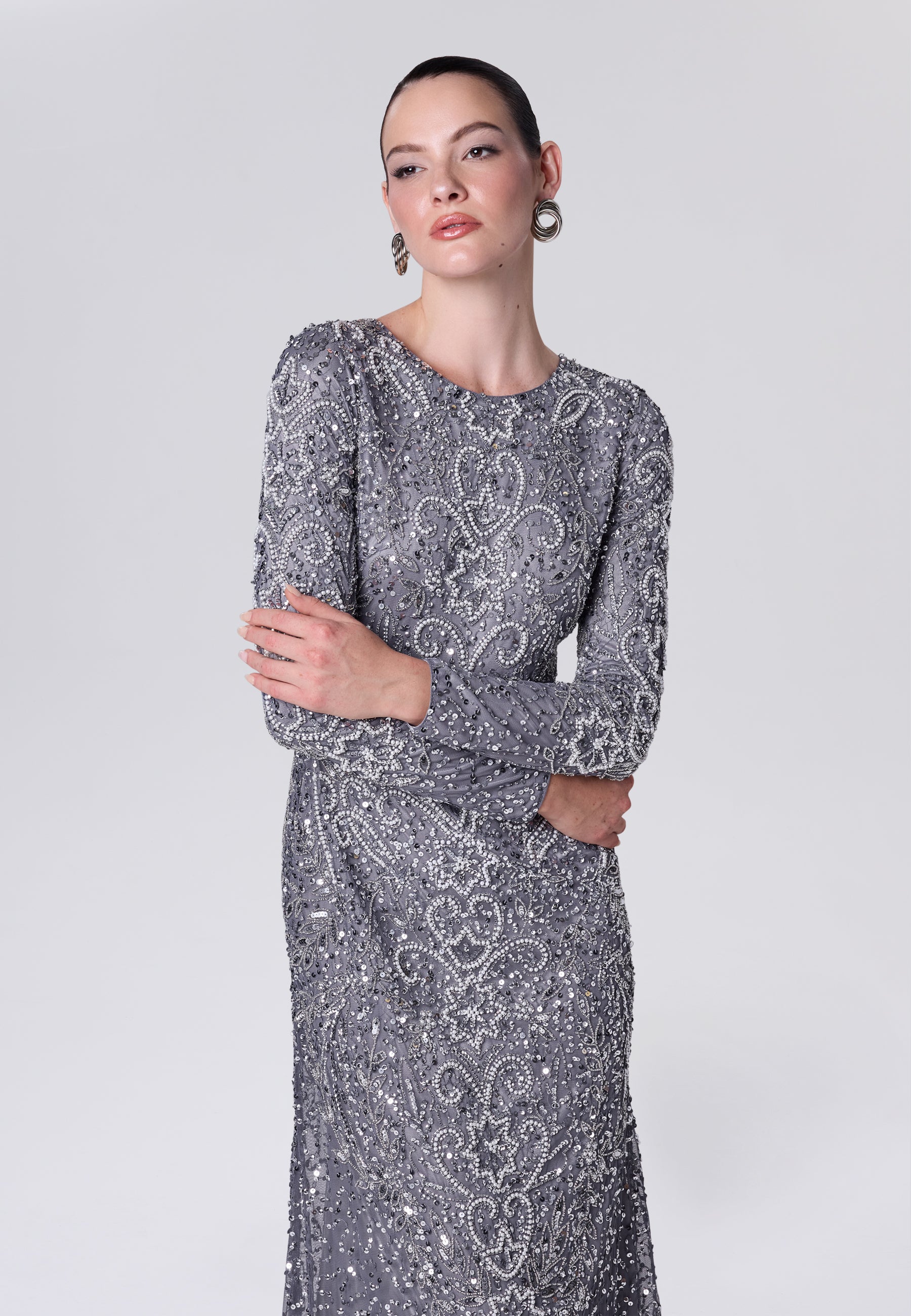 Suzan Modest Sequin Maxi Dress | MTZ260611