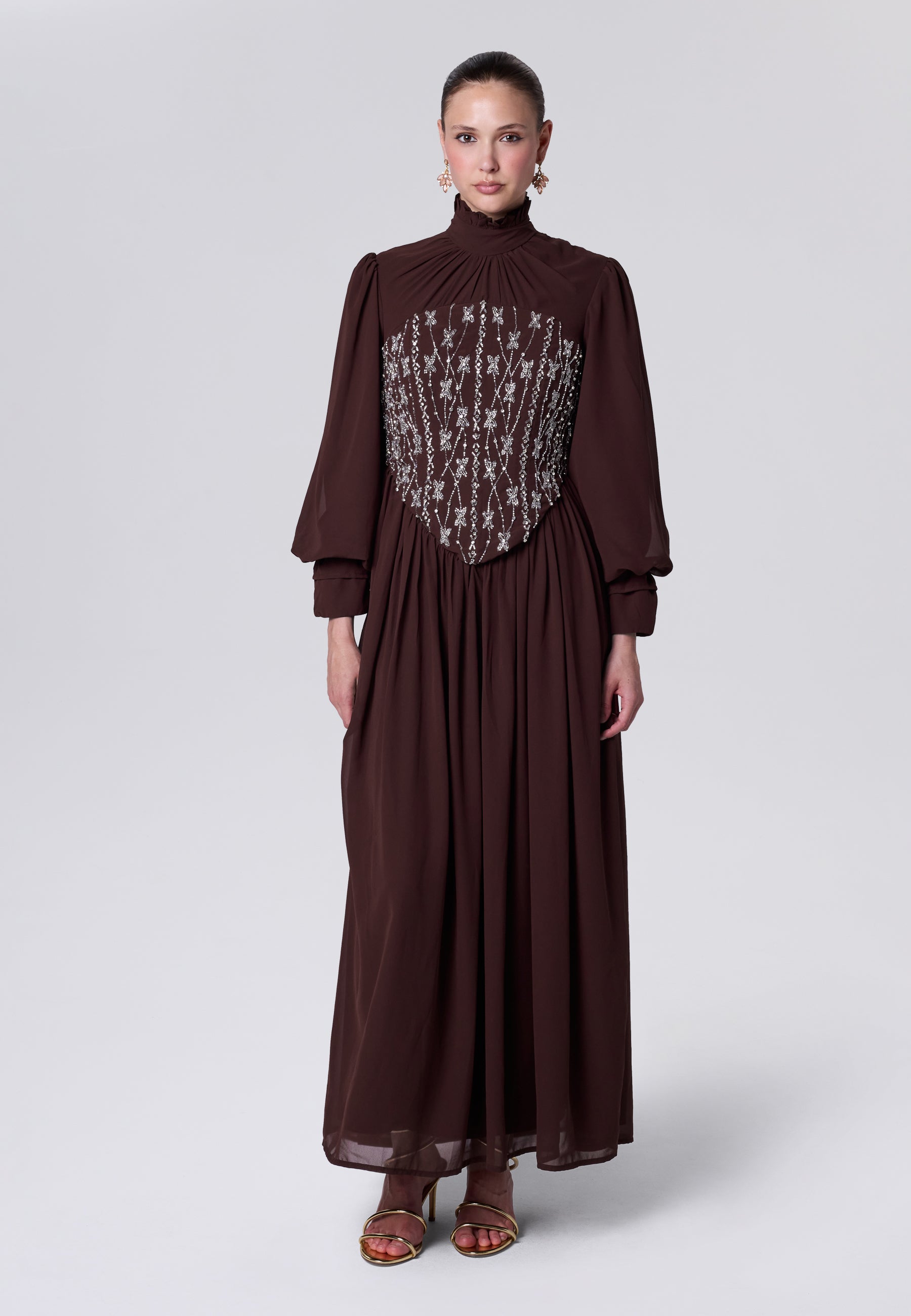 Aymi Modest Sequin Maxi Dress | P260213