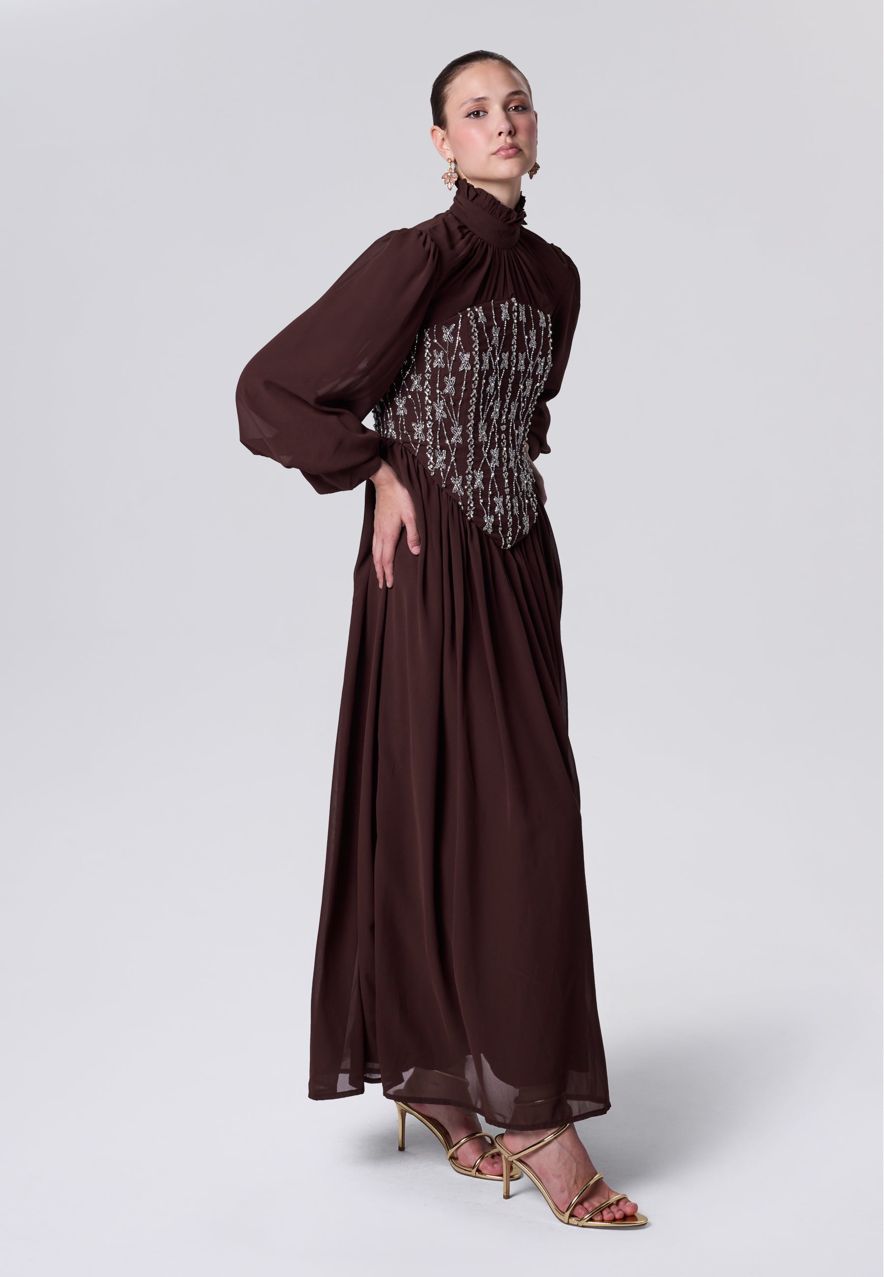 Aymi Modest Sequin Maxi Dress | P260213