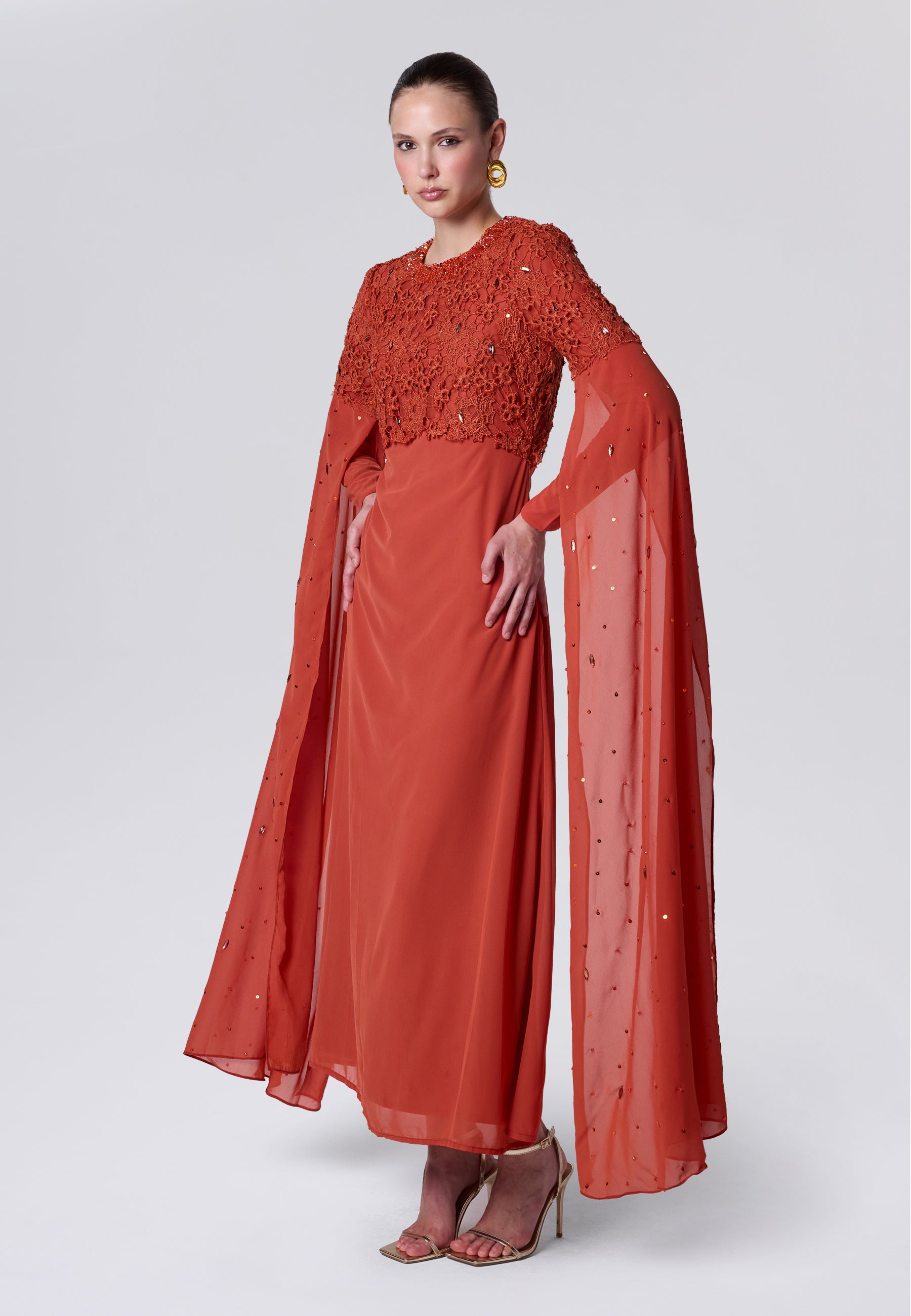 Luma Modest Sequin Maxi Dress | P260202