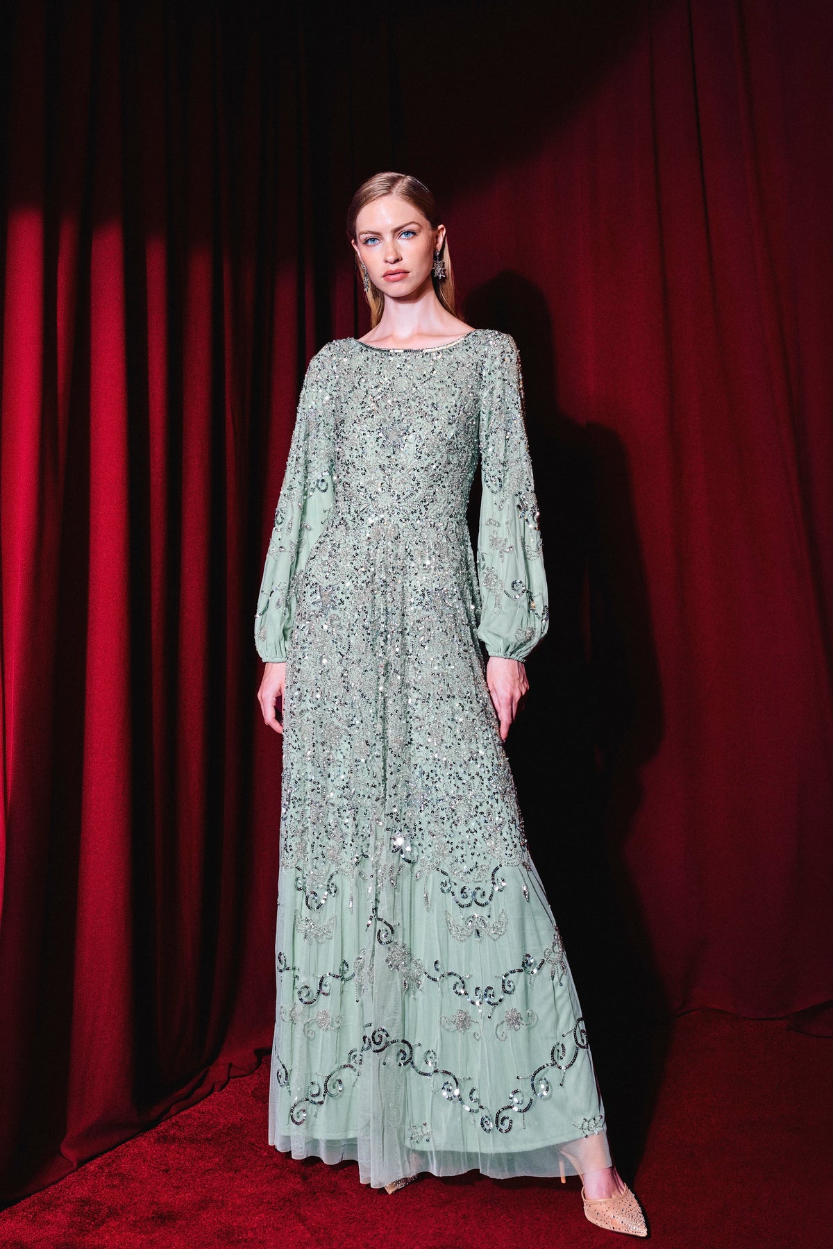 Abril Modest Sequin Maxi Dress | MTZ260809