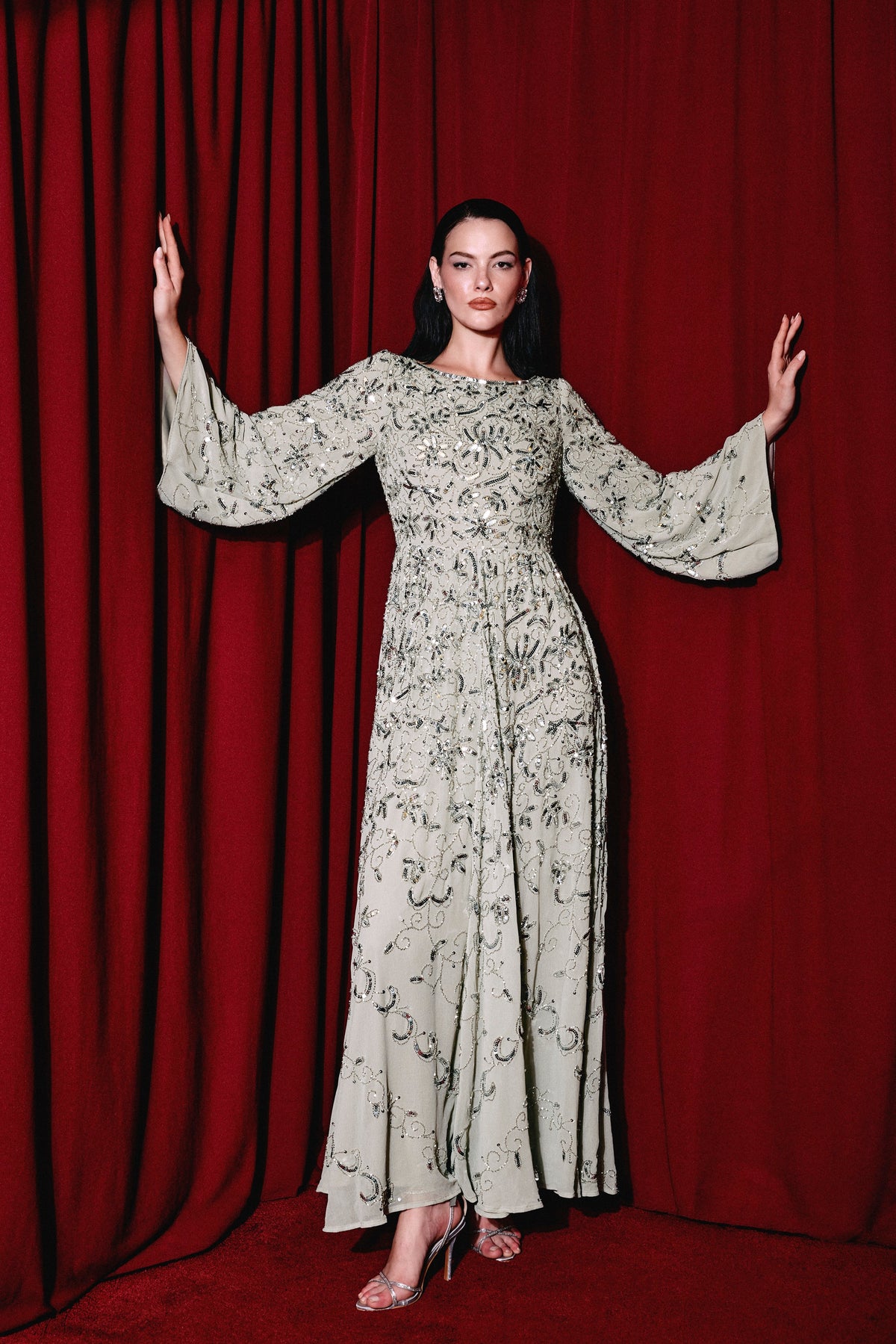 Gazbia Modest Sequin Maxi Dress | MTZ260614