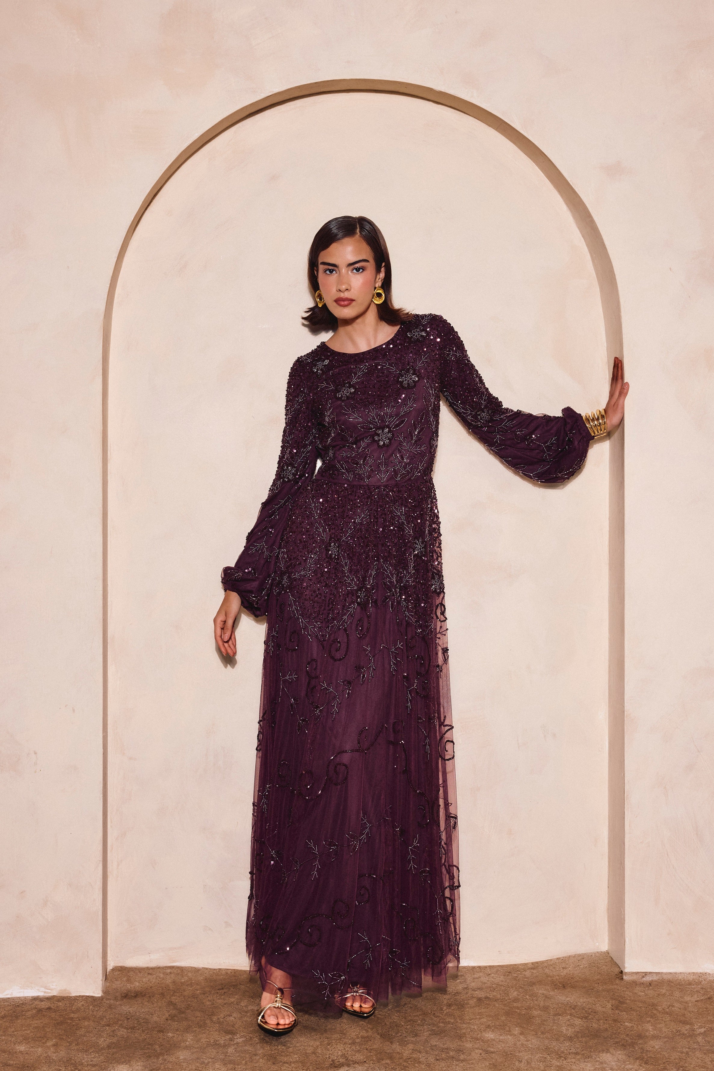 Rami Modest Sequin Maxi Dress | MTZ260601