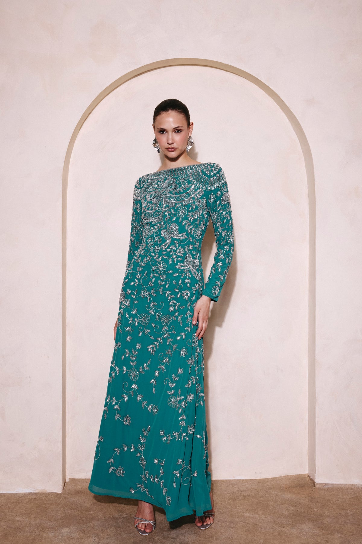 Danica Modest Sequin Maxi Dress | MTZ260618