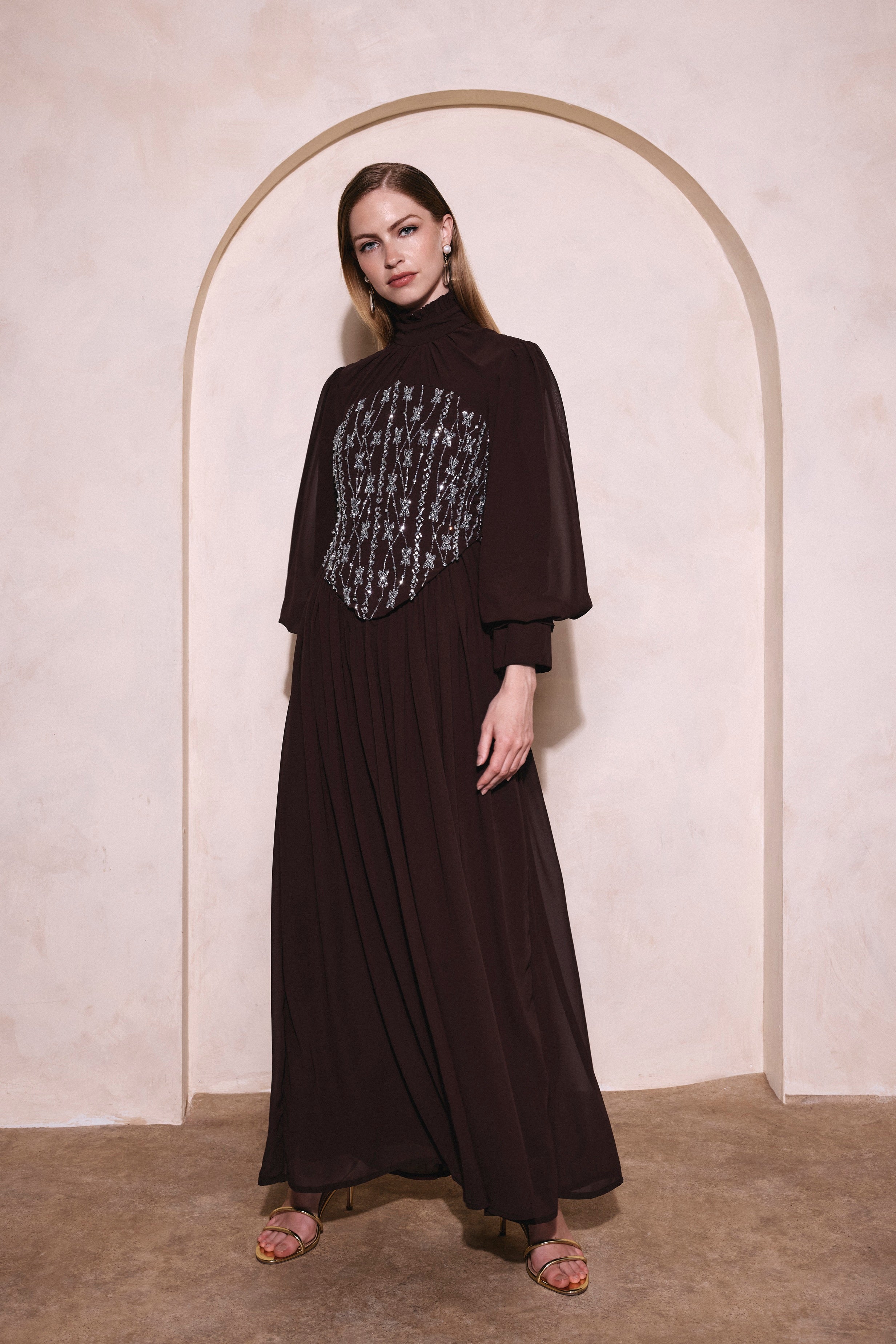 Aymi Modest Sequin Maxi Dress | P260213