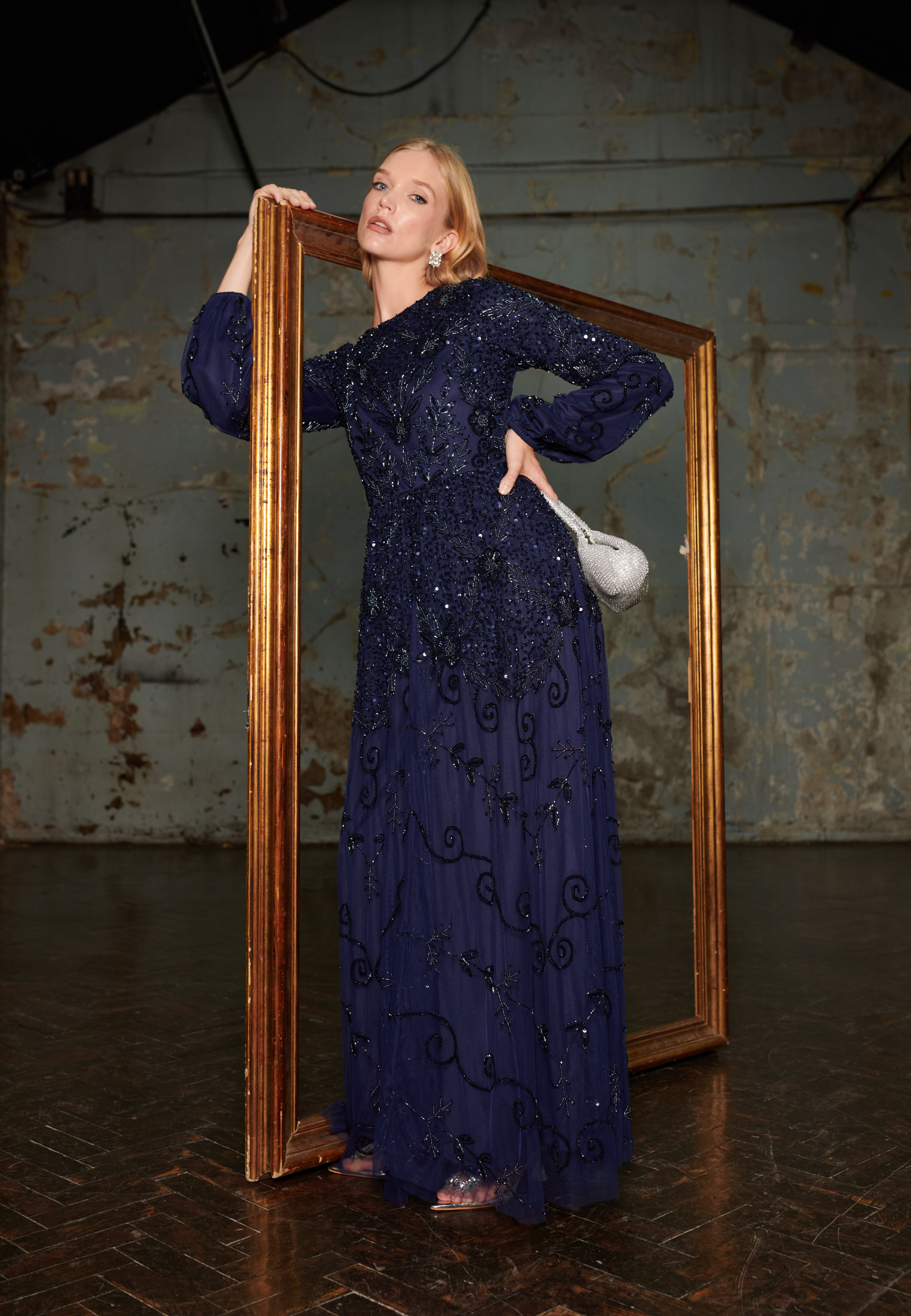 ALEA MODEST EMBELLISHED SEQUIN MAXI DRESS | MTZ240802