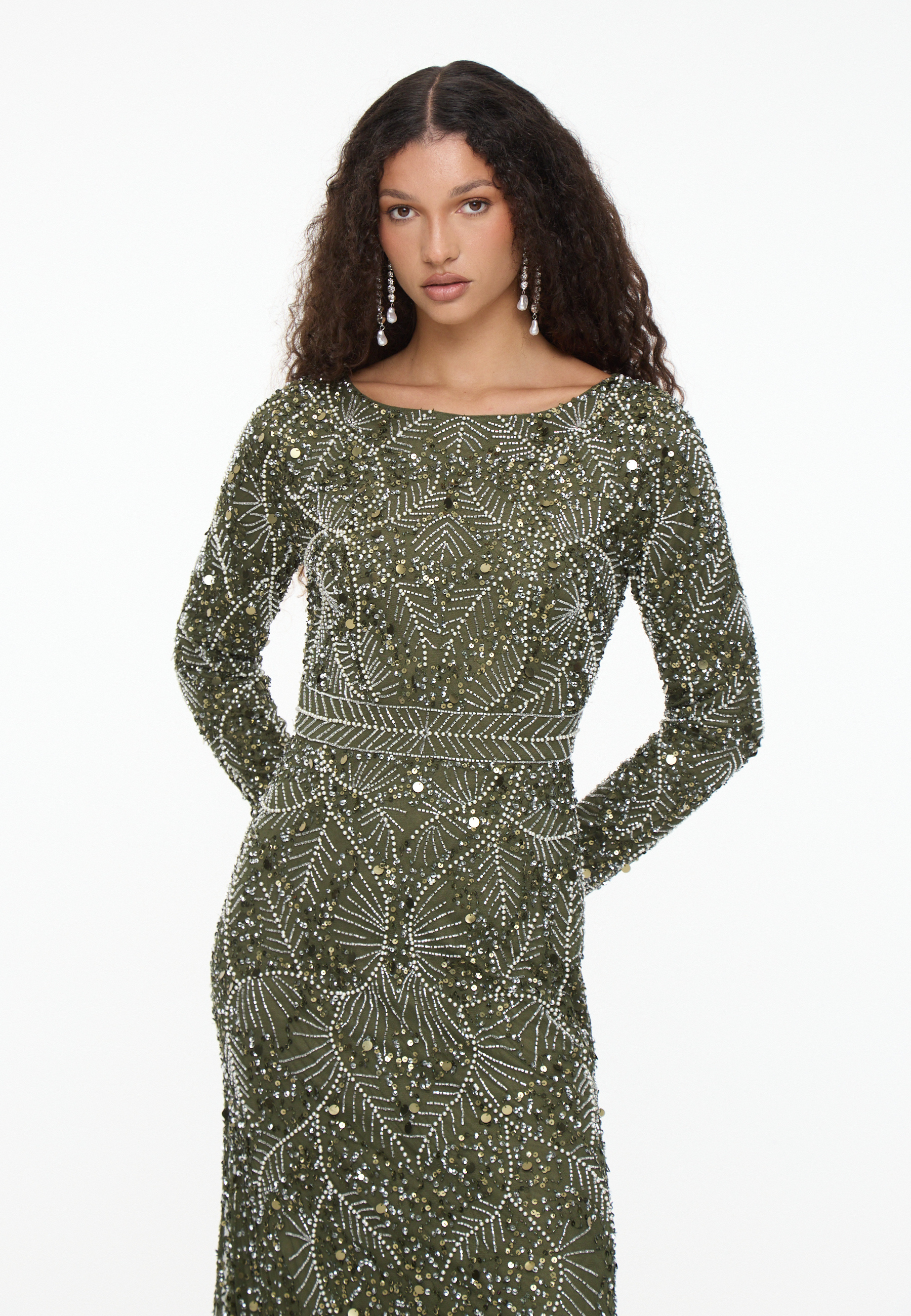 Wayan Embellished Sequin Maxi Dress | MTZ260902