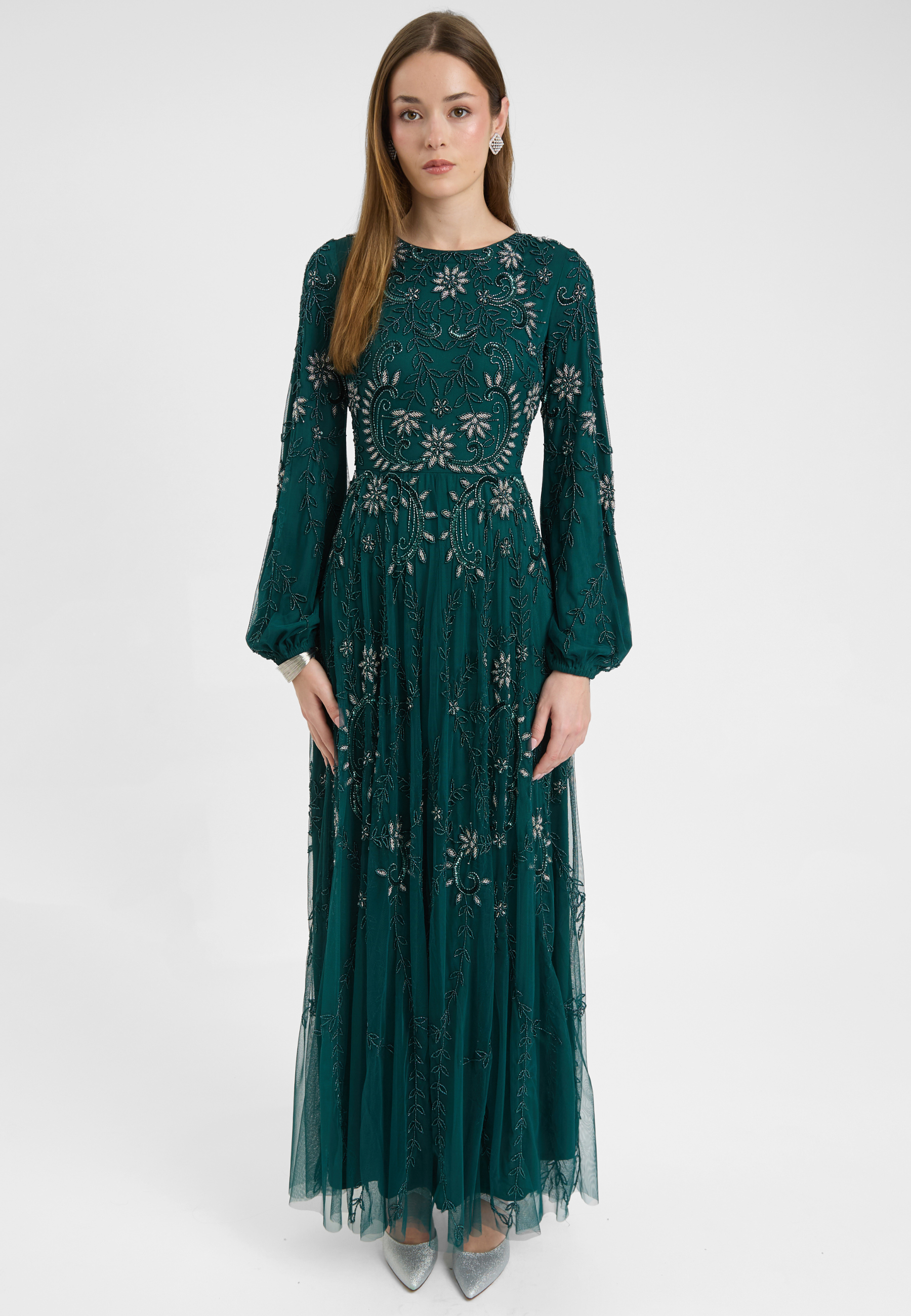 Rawa Embellished Sequin Maxi Dress | MTZ250710