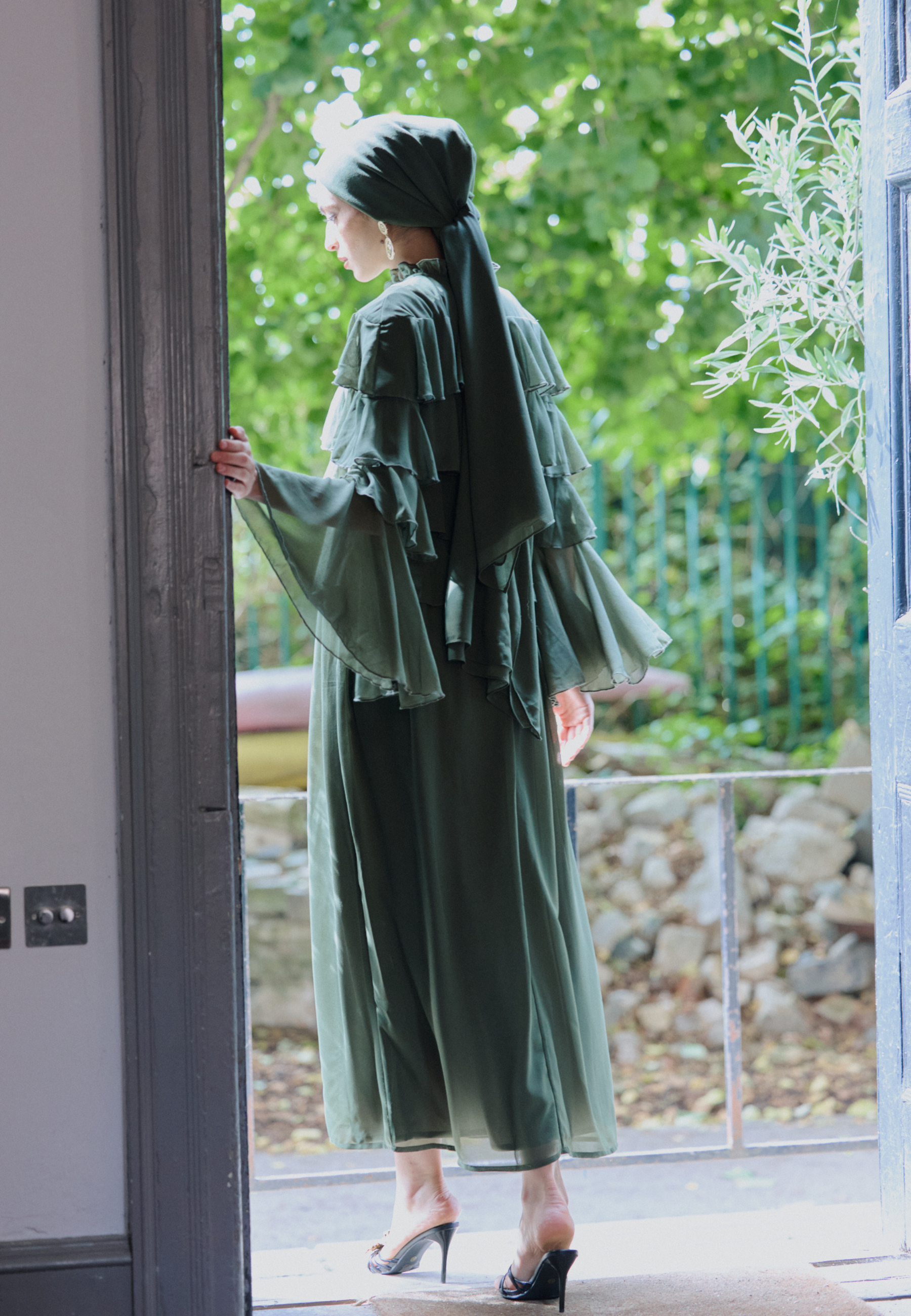 Luisa Modest Ruffle Maxi Dress | MTZ250126