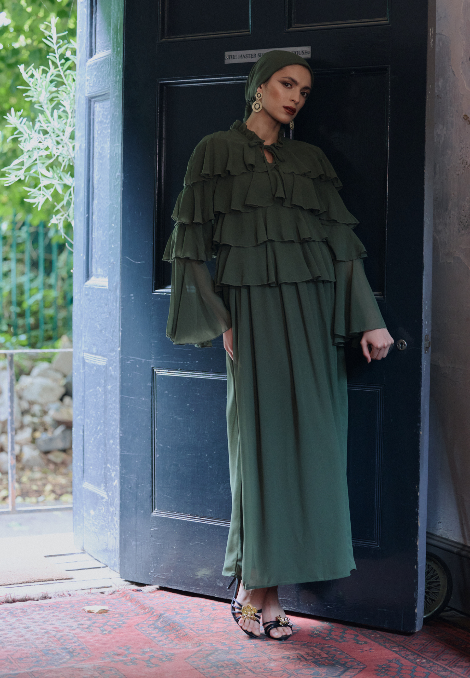 Luisa Modest Ruffle Maxi Dress | MTZ250126