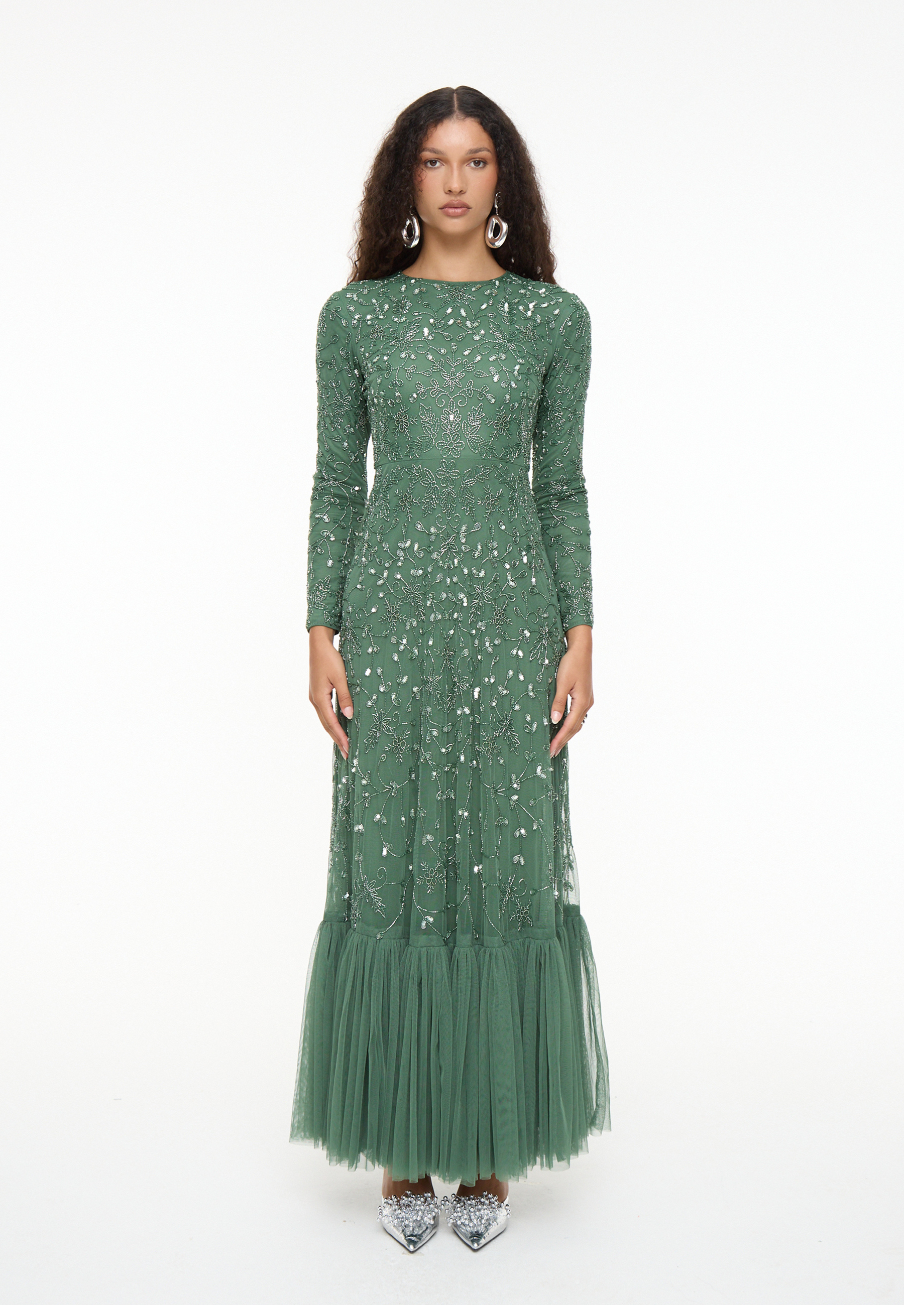Olga Embellished Sequin Maxi Dress | MTZ250809