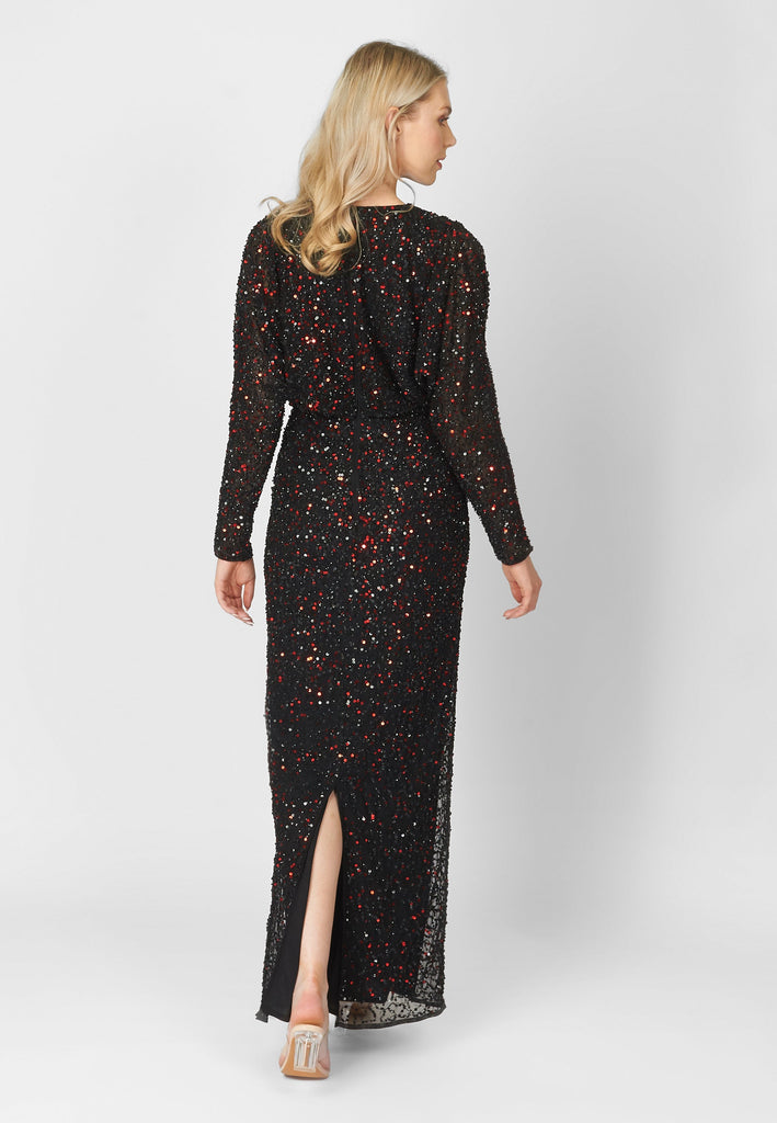 INAYA EMBELLISHED SEQUIN MAXI DRESS